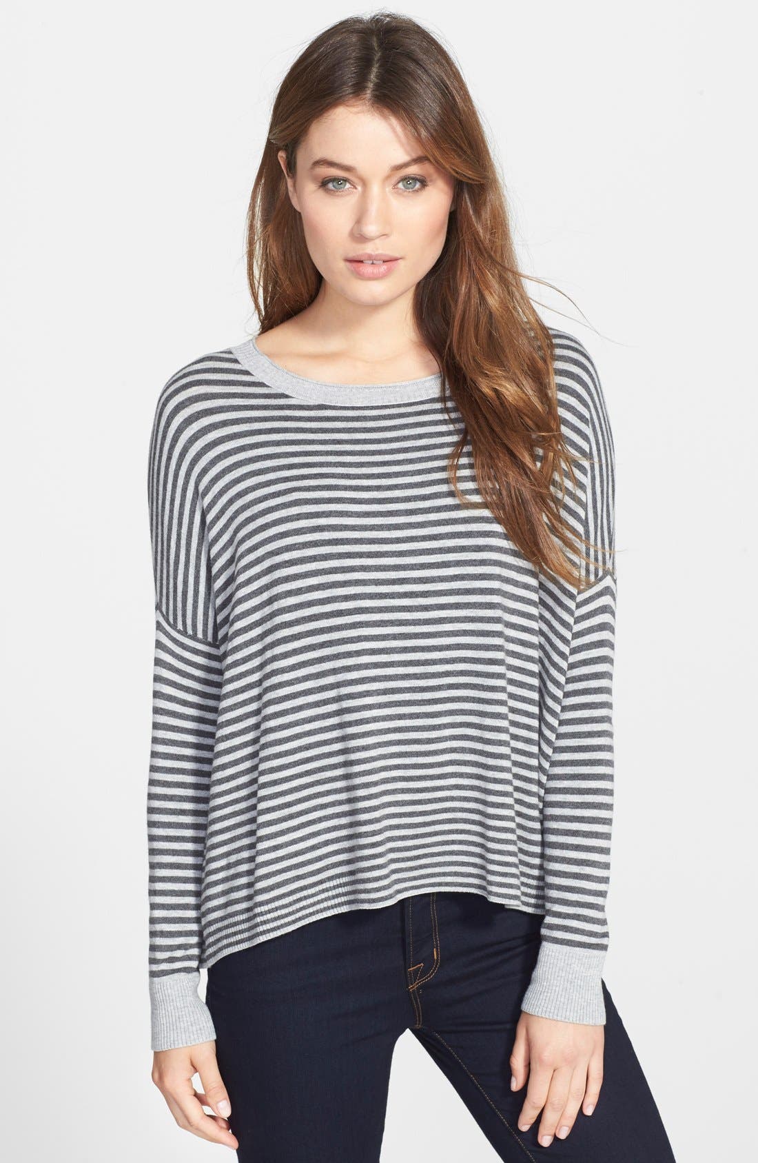Eileen Fisher Ballet Neck Stripe Top Nordstrom