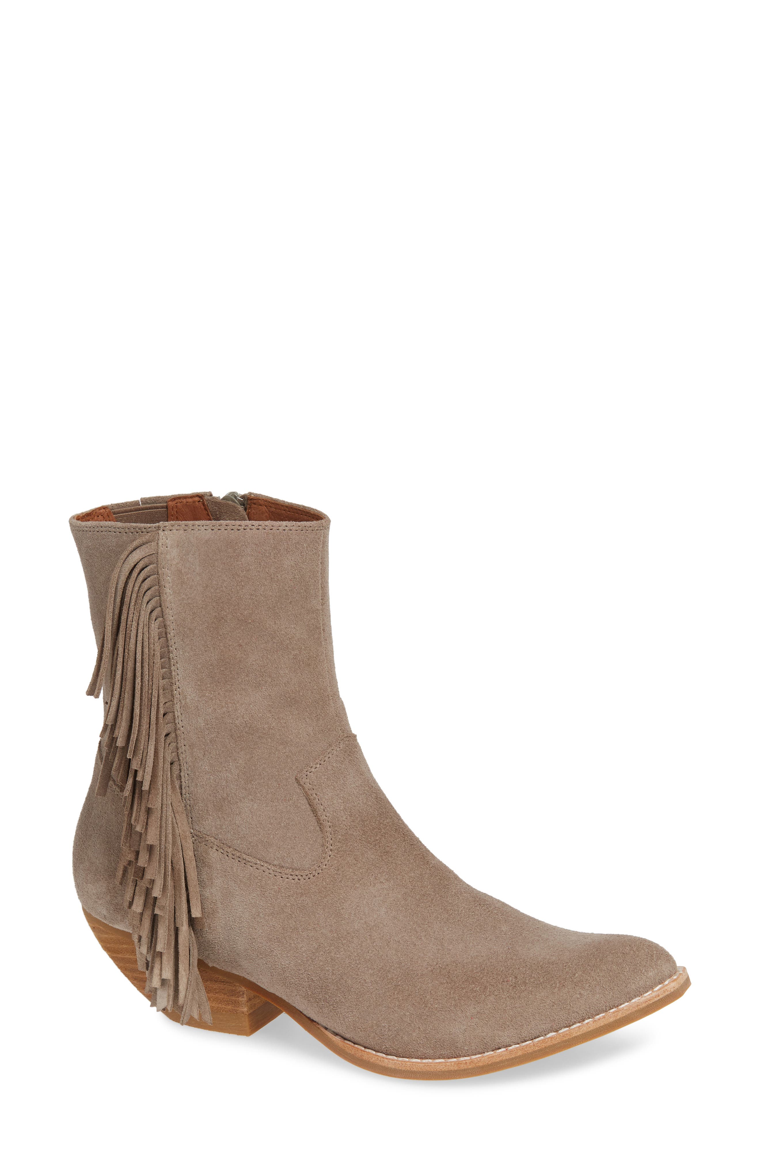 Jeffrey Campbell Hastings Fringe Bootie, Beige