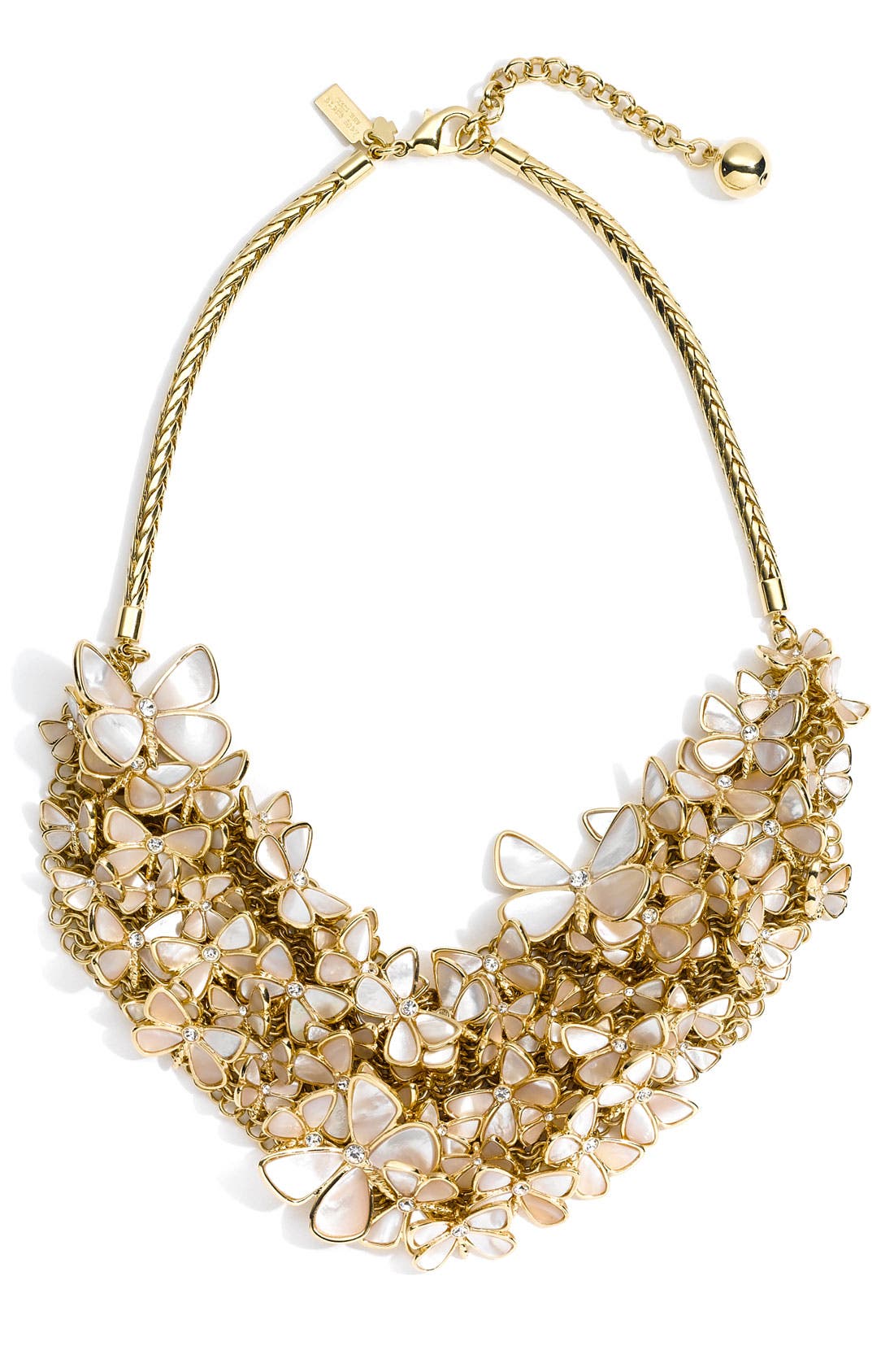kate spade new york 'papillon pearls' butterfly bib necklace Nordstrom
