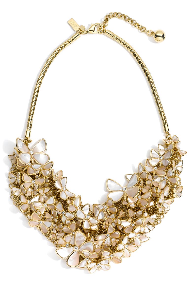 kate spade new york 'papillon pearls' butterfly bib necklace | Nordstrom