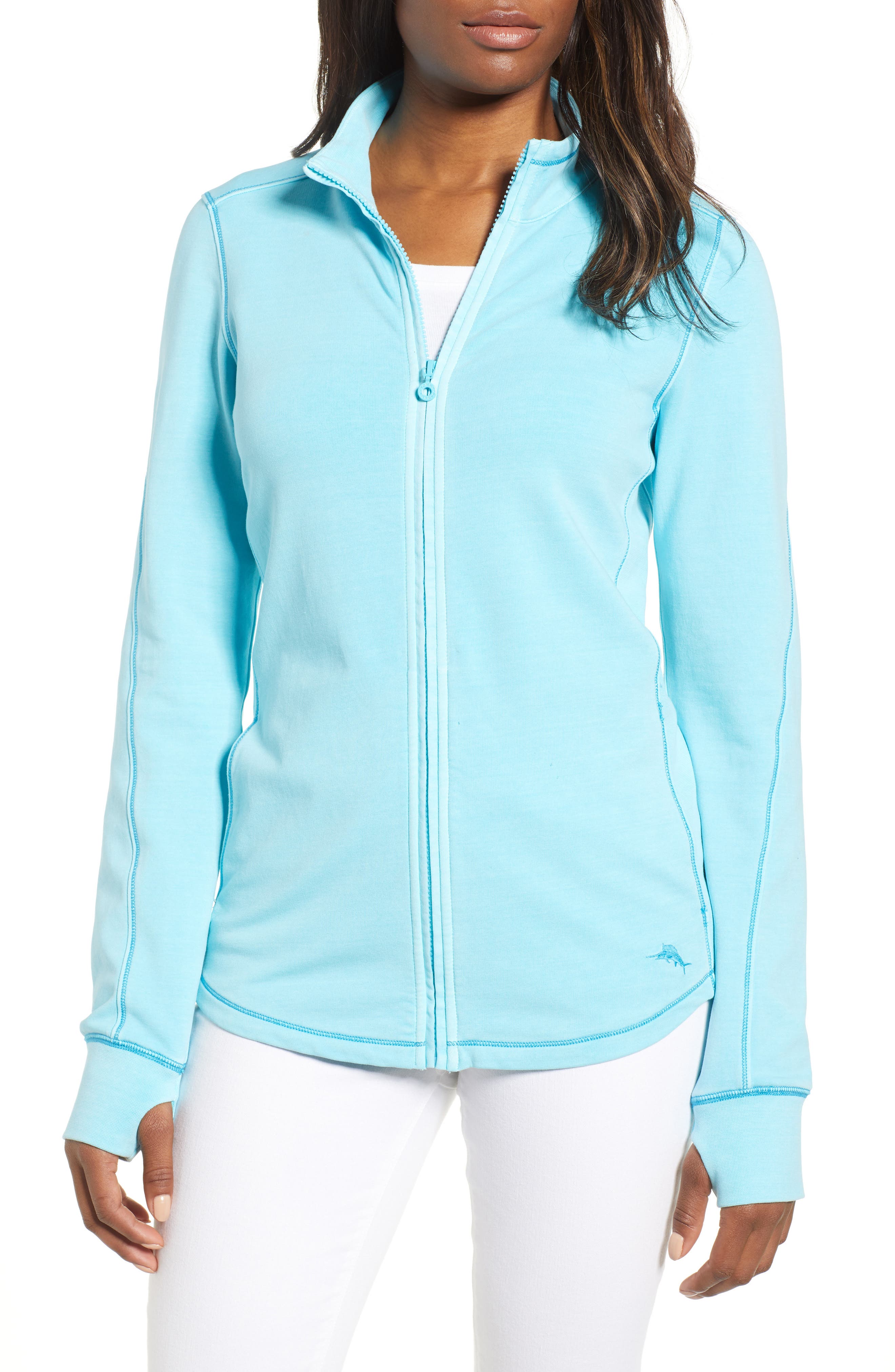 Tommy Bahama Jen And Terry Full Zip Top, Blue