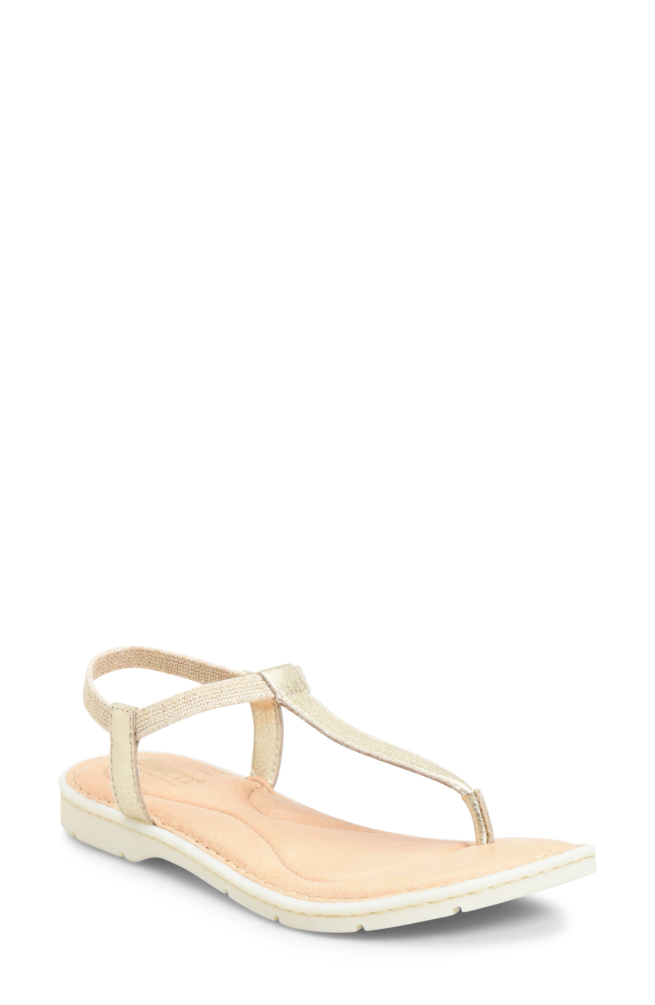 B?rn Trinity T-Strap Sandal, Metallic