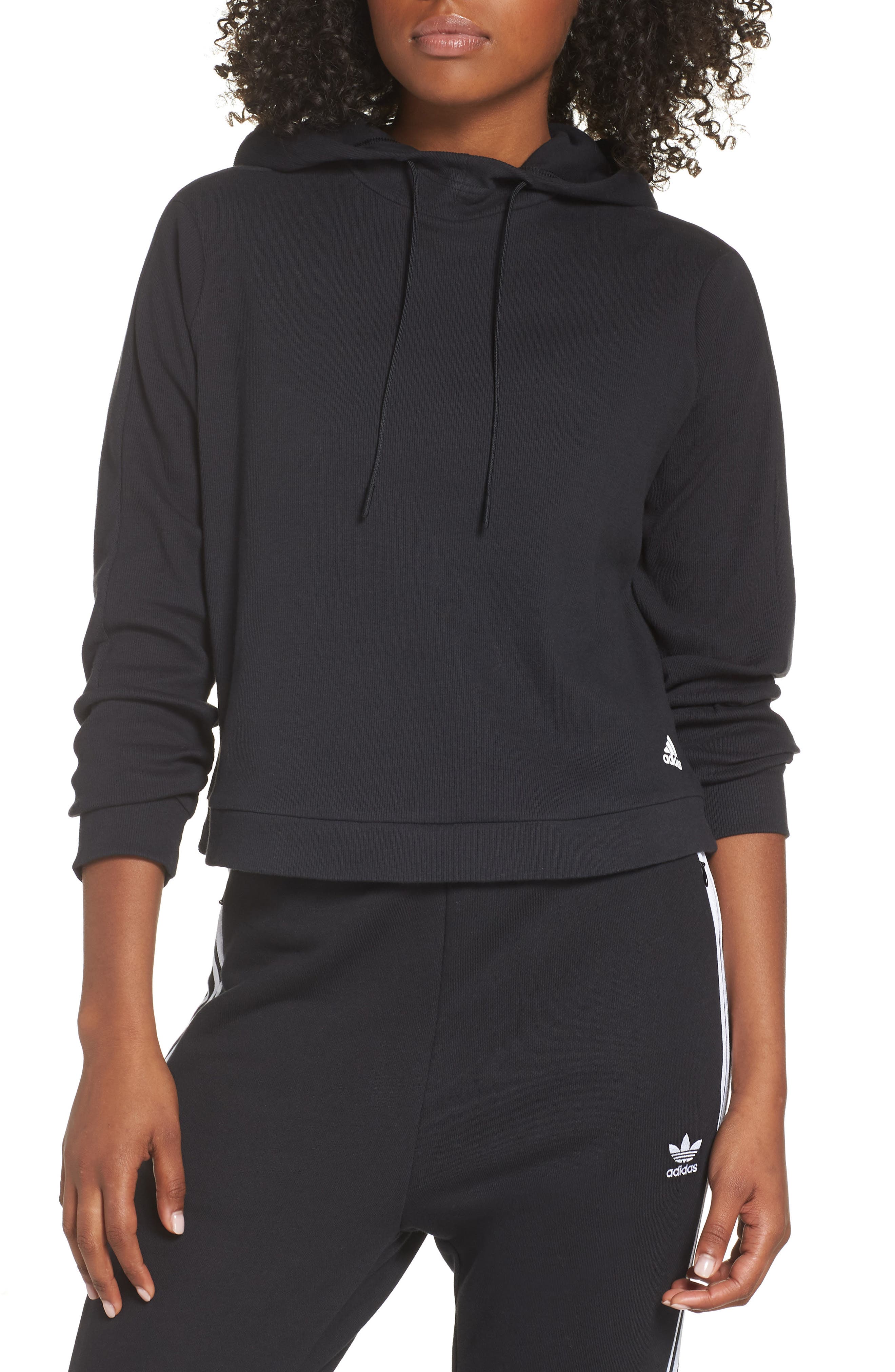 Adidas Id Q4 High/low Pullover Hoodie, Black