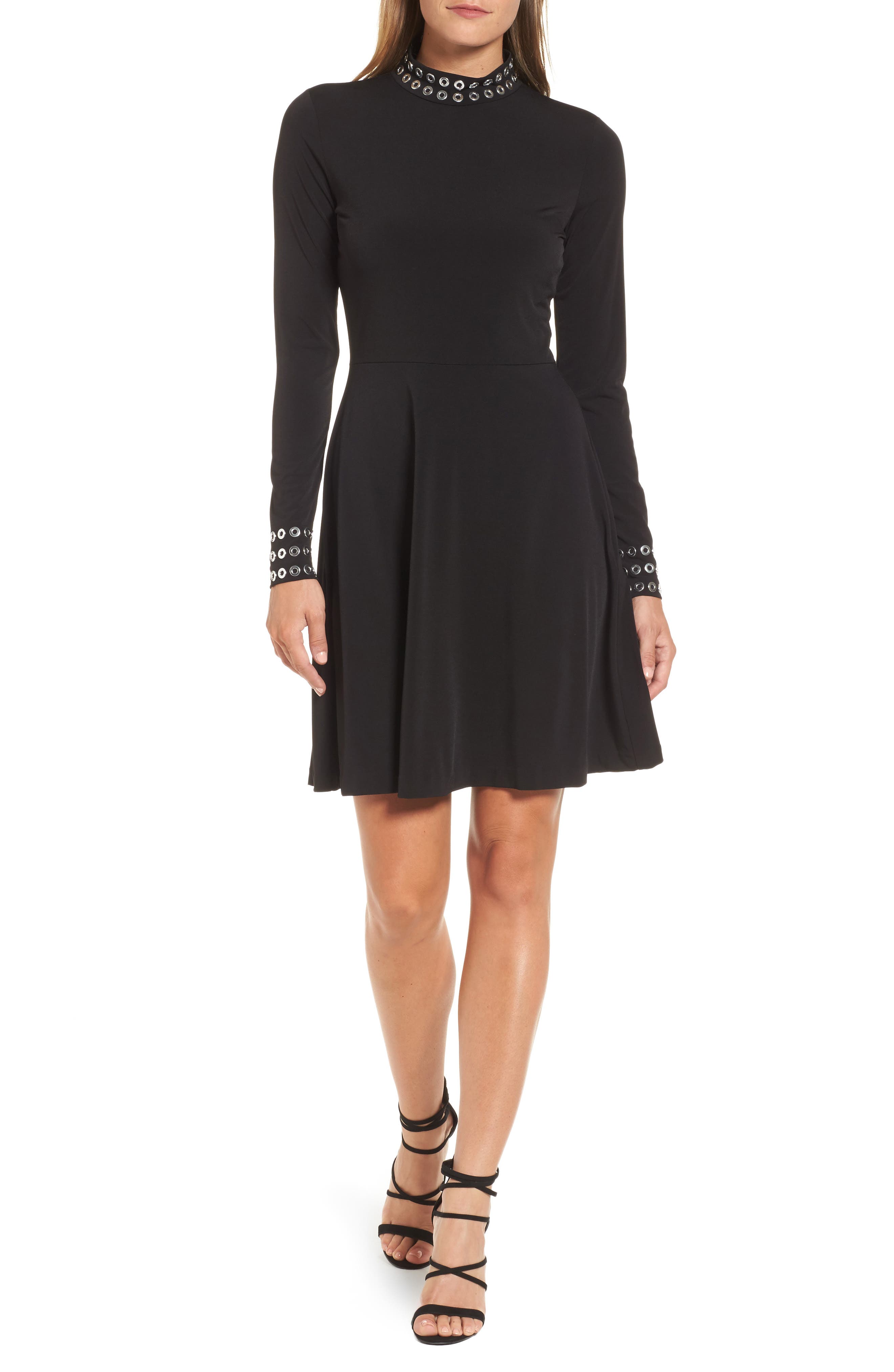 MICHAEL Michael Kors Grommet Mock Neck Knit Dress Nordstrom