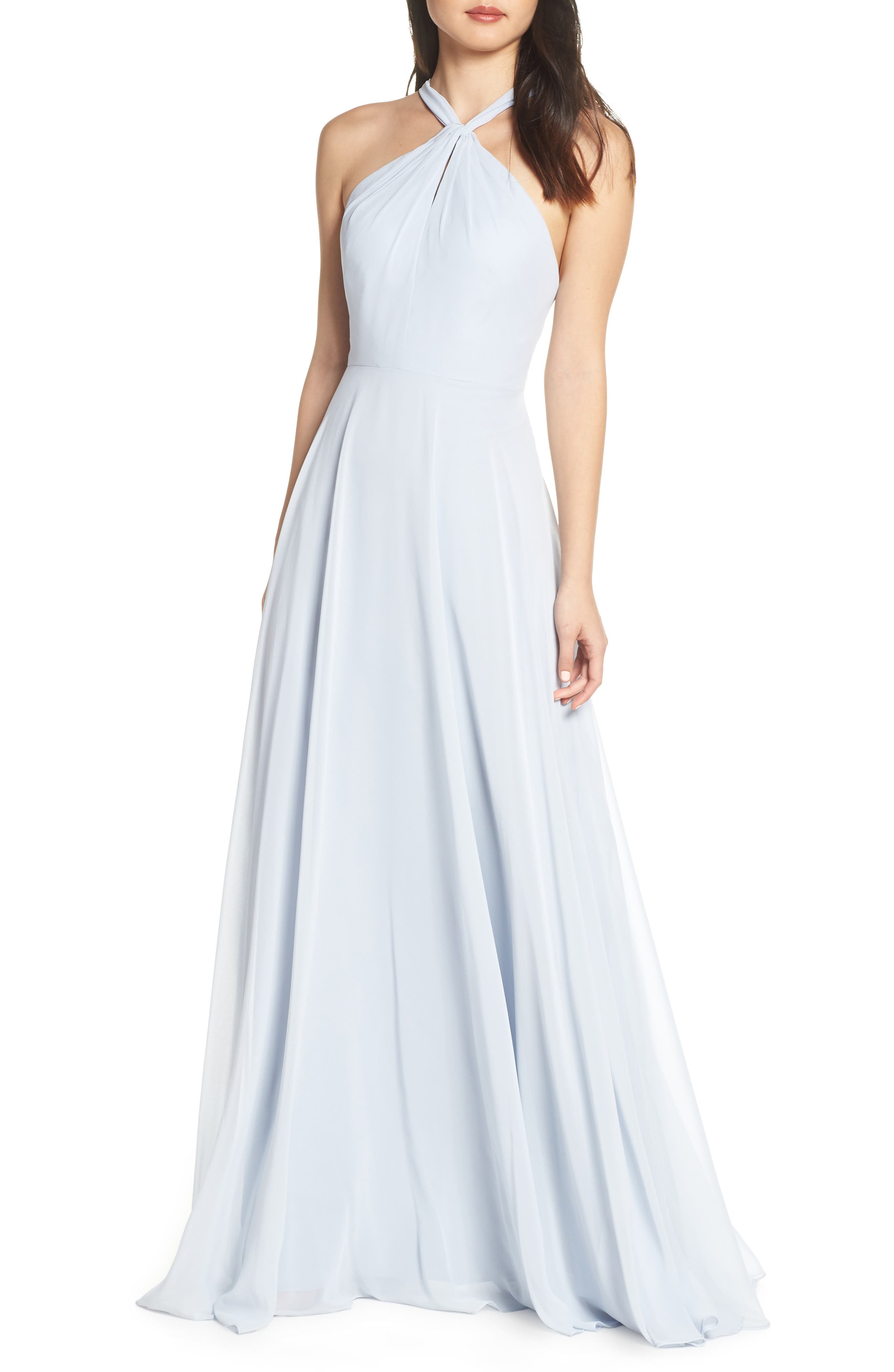 Jenny Yoo Halle Halter Evening Dress, 8 (similar to 1) - Blue