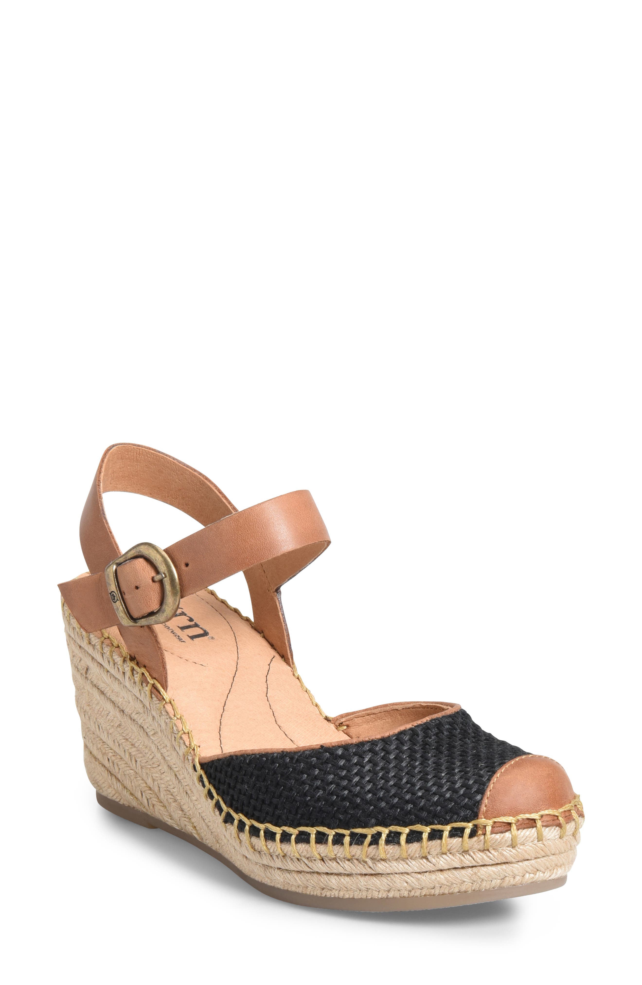 B?rn Guadalupe Wedge Sandal, Black