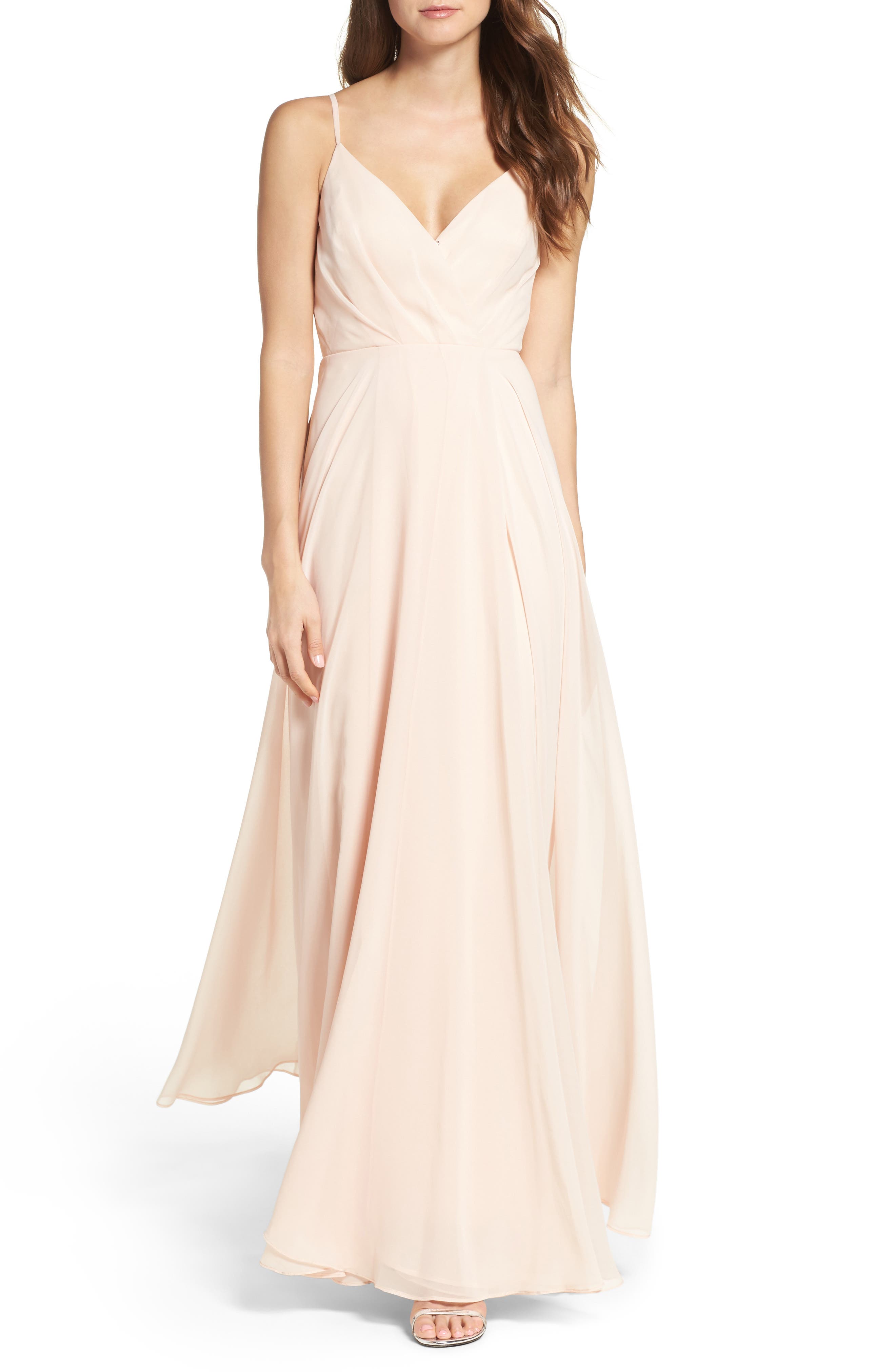 Lulus Surplice Chiffon Gown