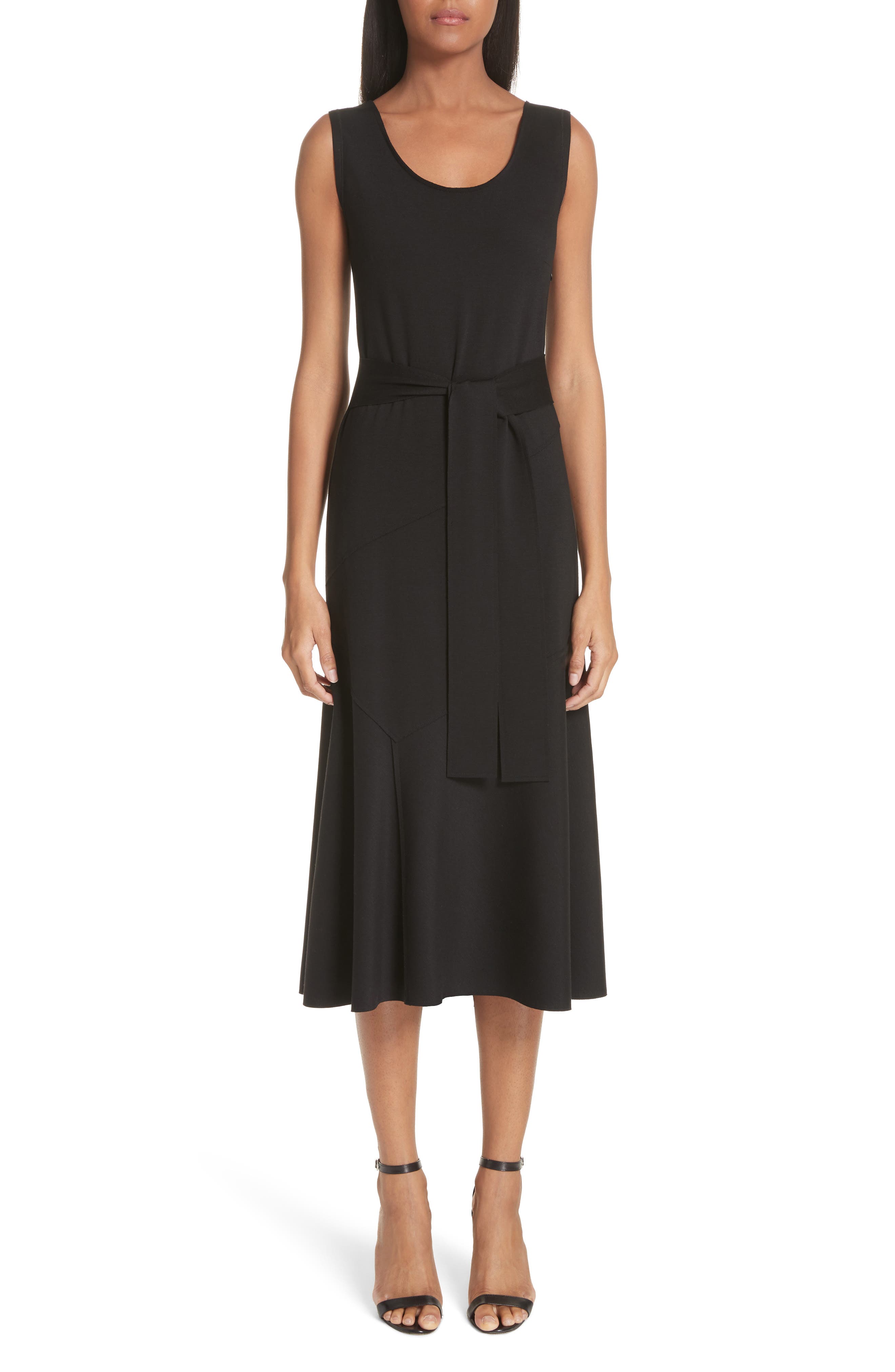 Fuzzi Belted Fit & Flare Midi Dress