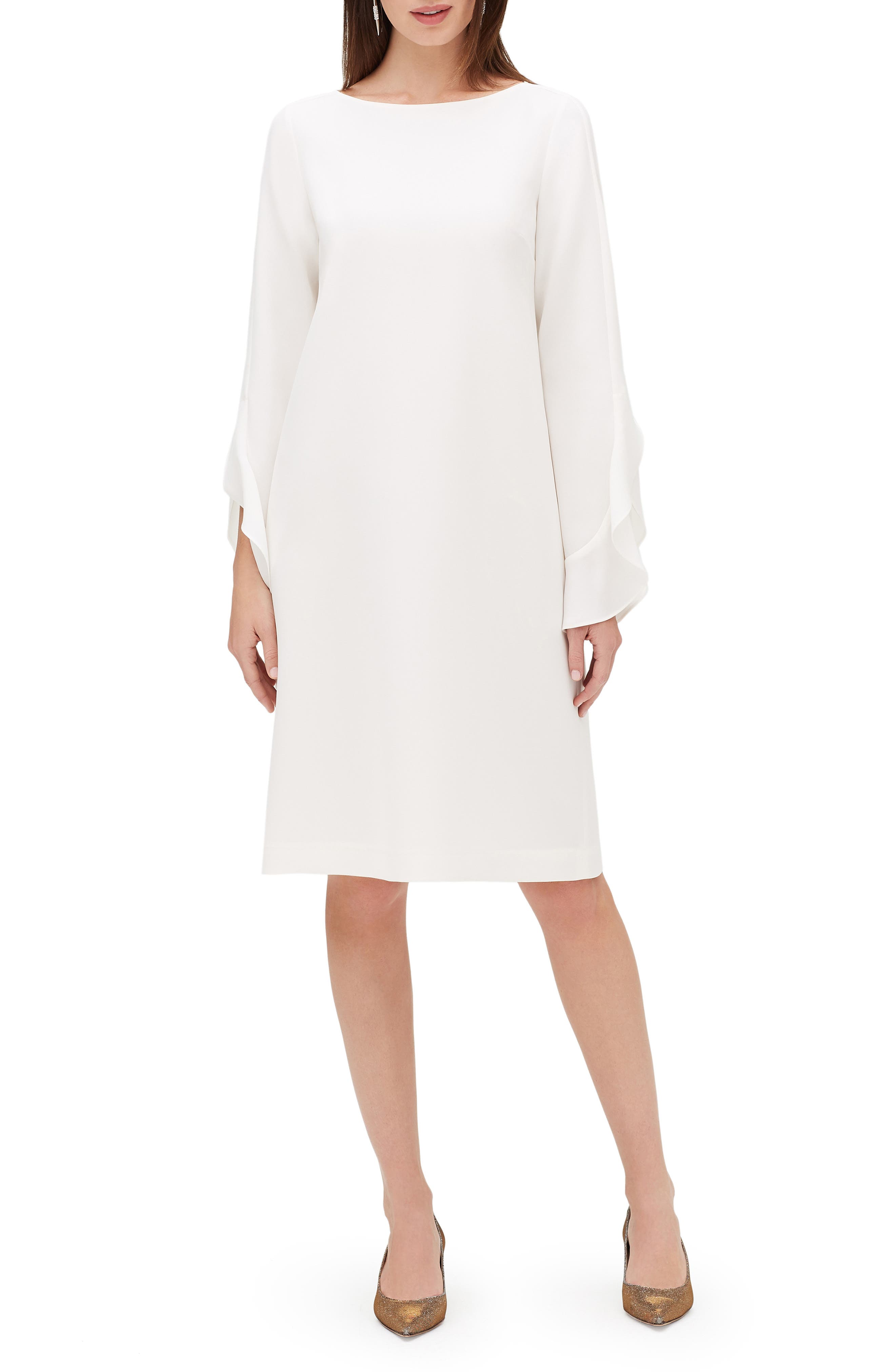 Lafayette 148 New York Emory Finesse Crepe Dress, White