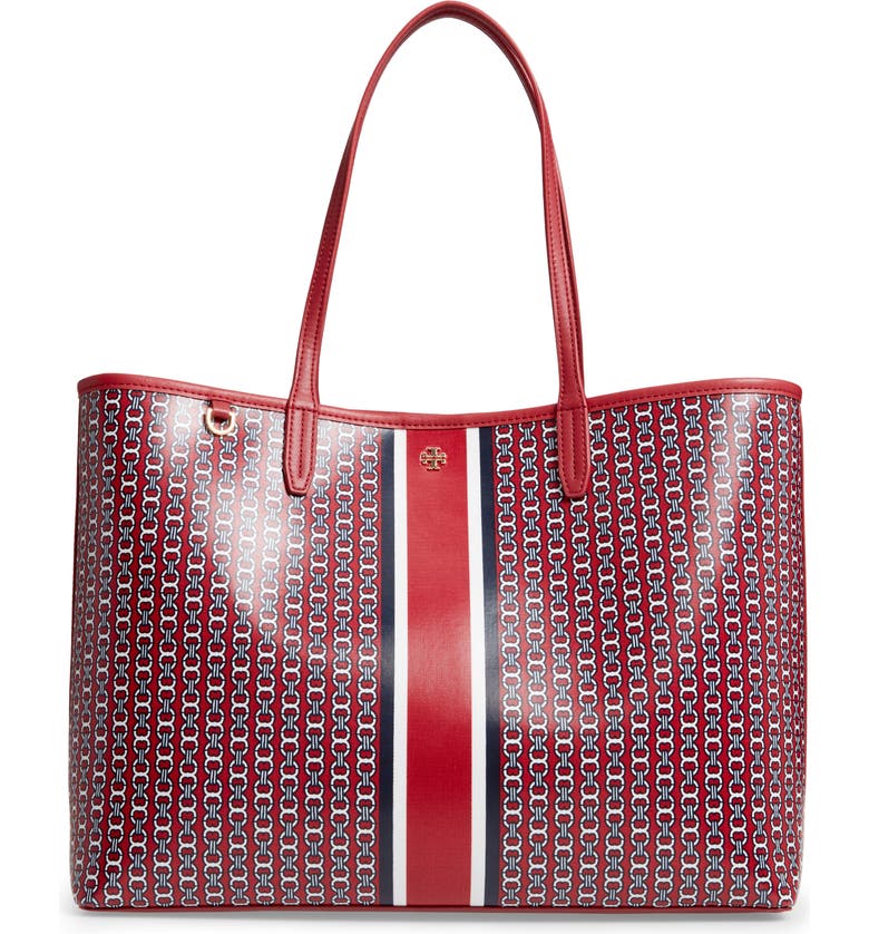 Gemini Link Coated Canvas Tote, Main, color, REDSTONE