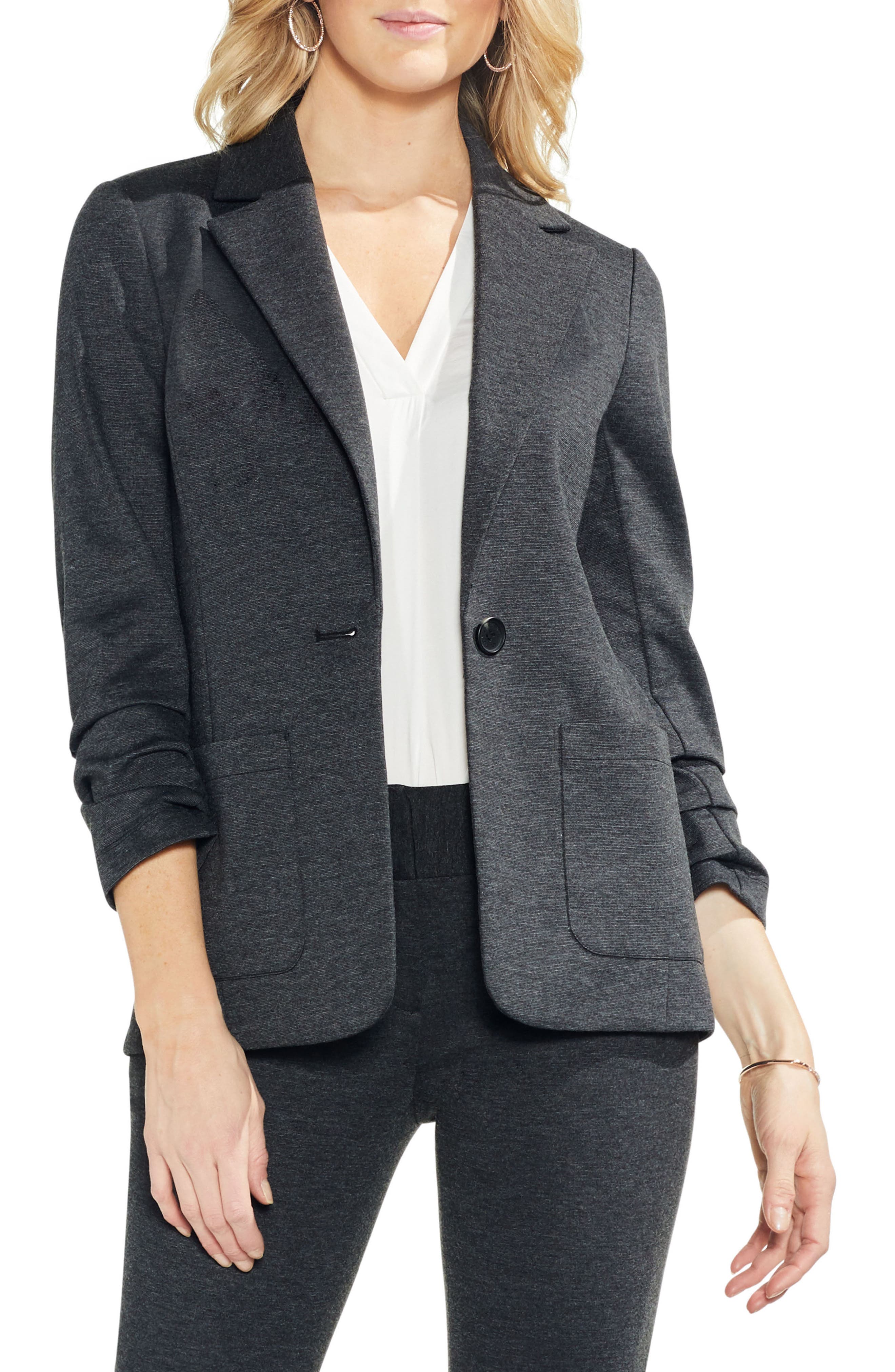 petite knit blazer