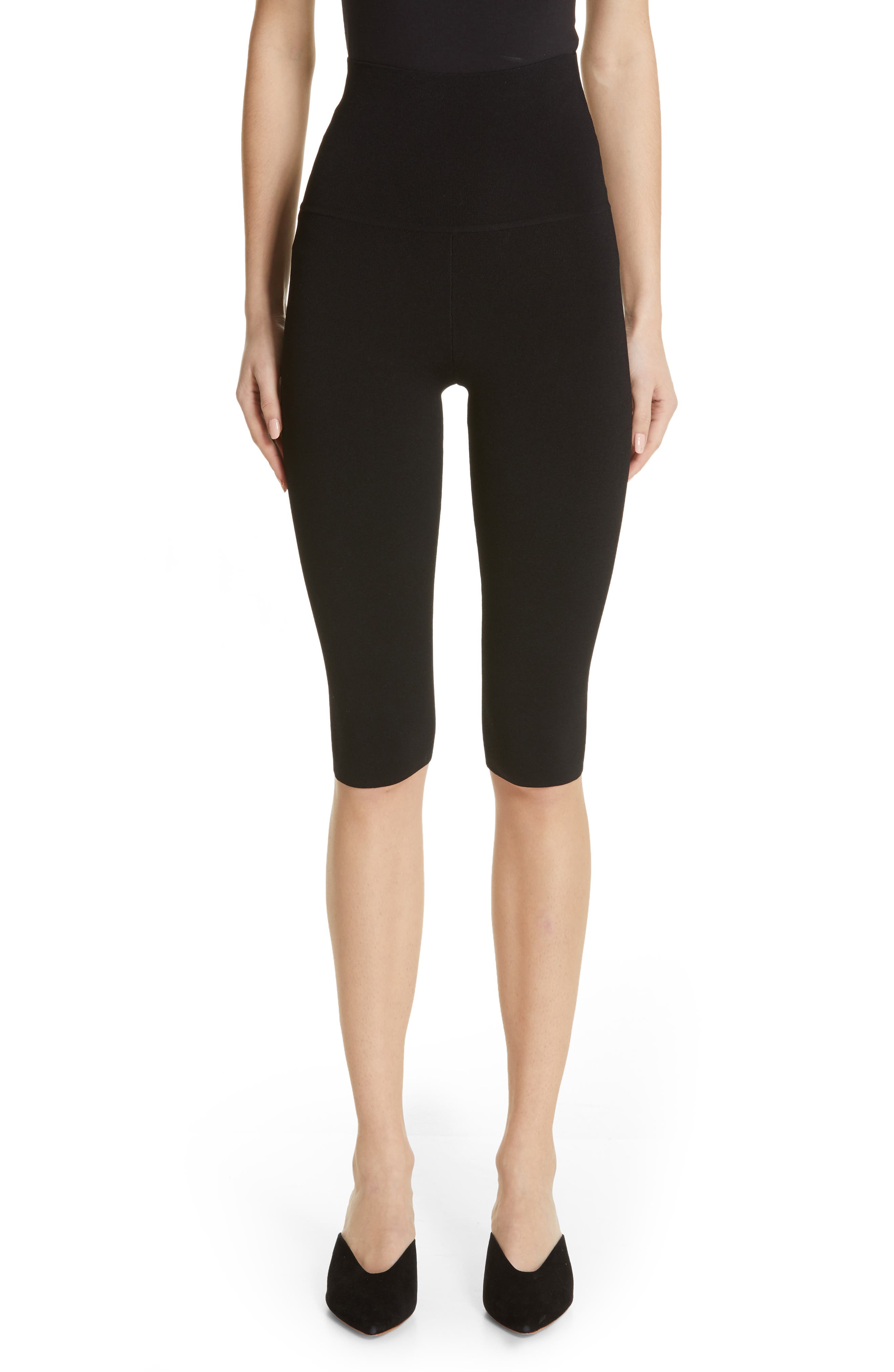 Khaite Jane Pedal Pusher Leggings, Black