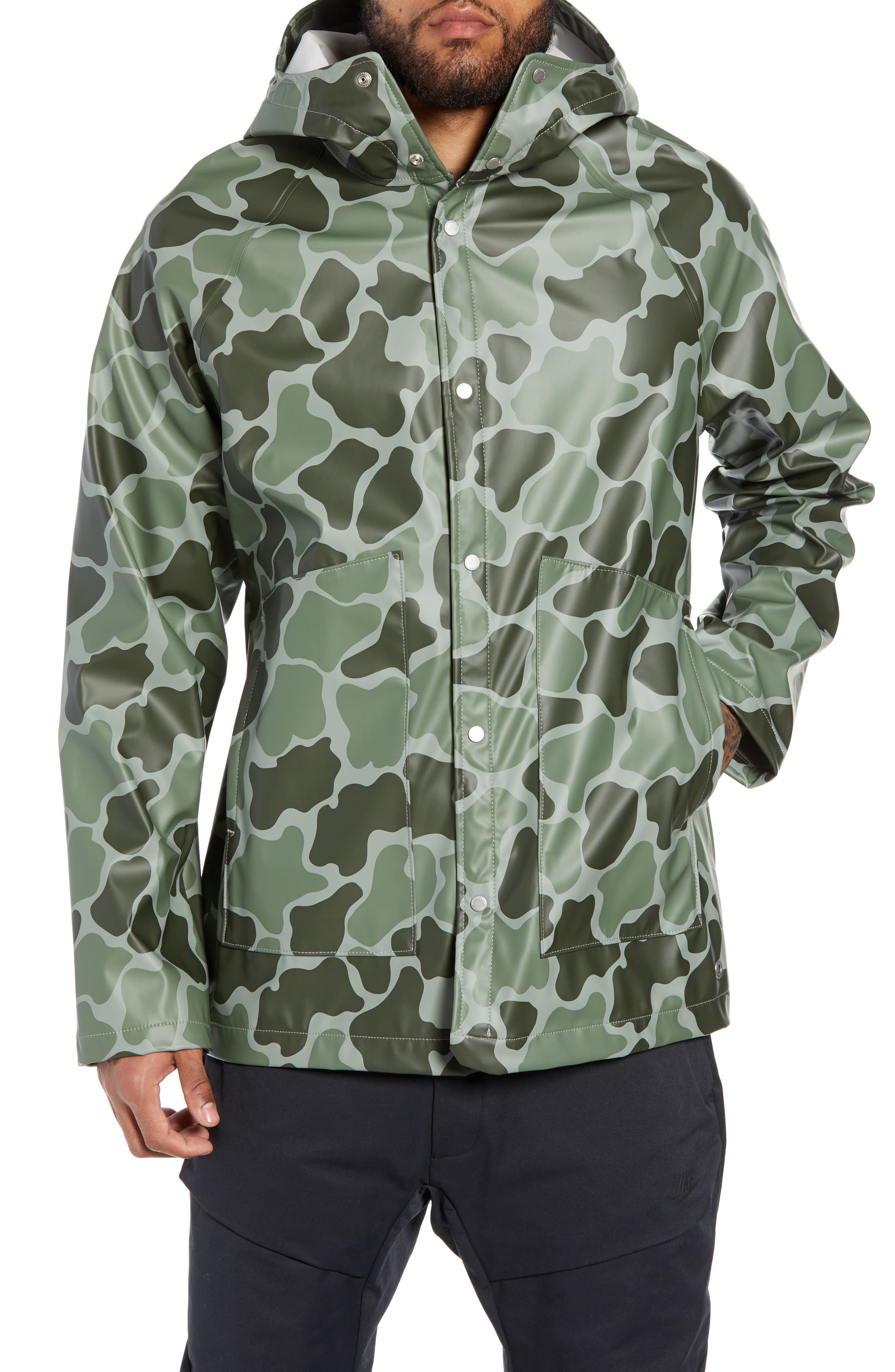 Herschel Supply Co. Classic Hooded Rain Jacket, Green