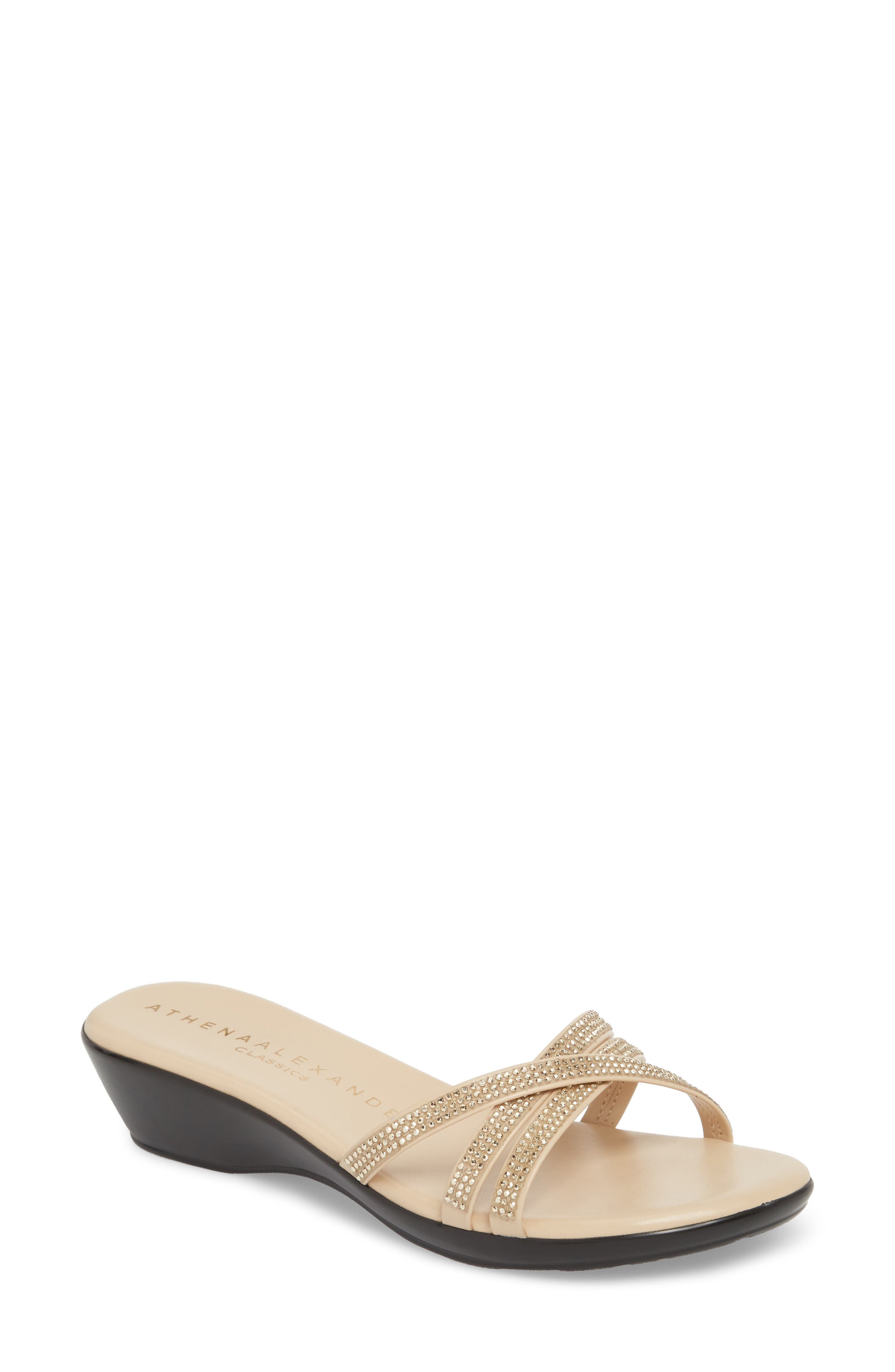 Athena Alexander Harlow Slide Sandal, Beige