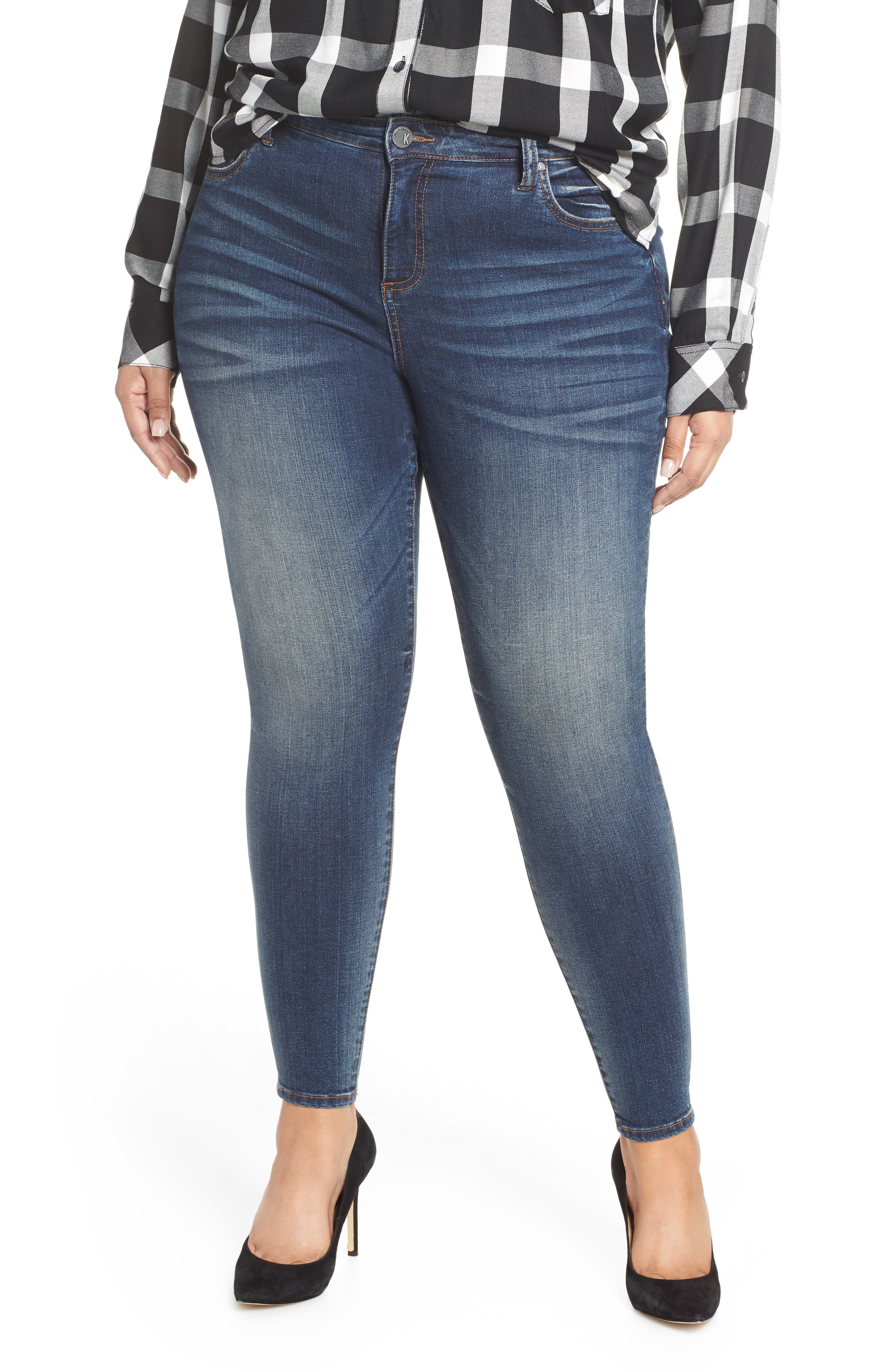 Plus Size Kut From The Kloth Donna High Waist Skinny Jeans, Pink