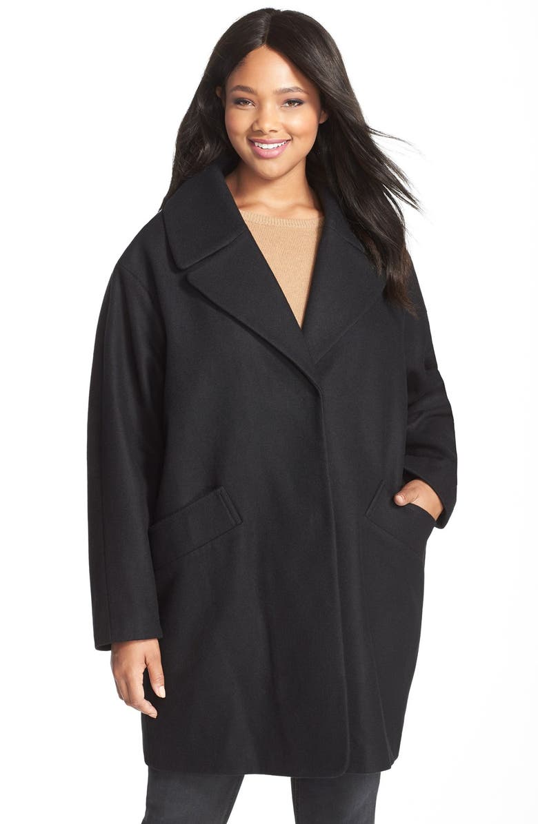 Marc New York 'Wendy' Notch Collar Wool Blend Coat (Plus Size) | Nordstrom