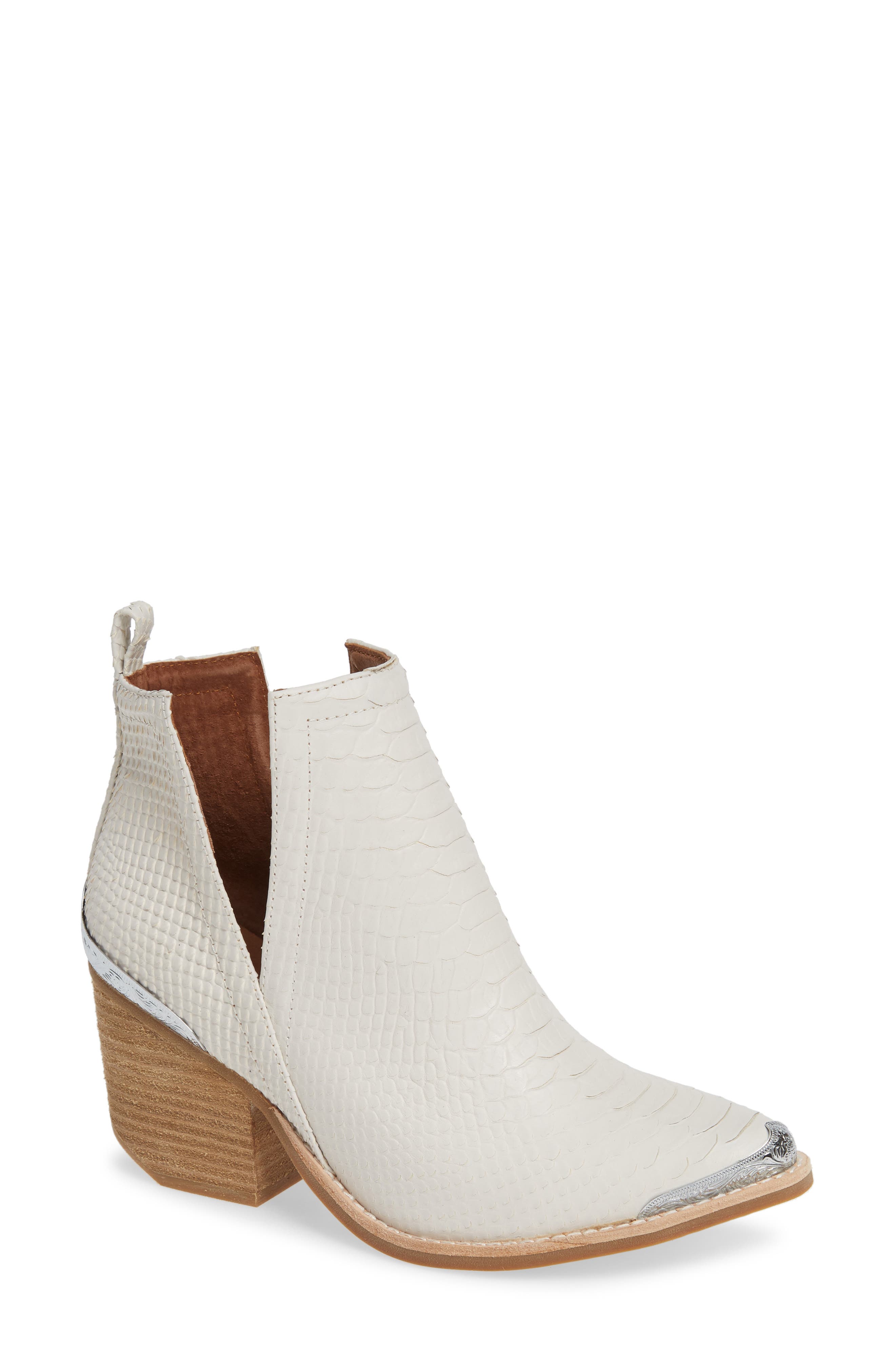 Jeffrey Campbell Cromwell Cutout Western Boot, White