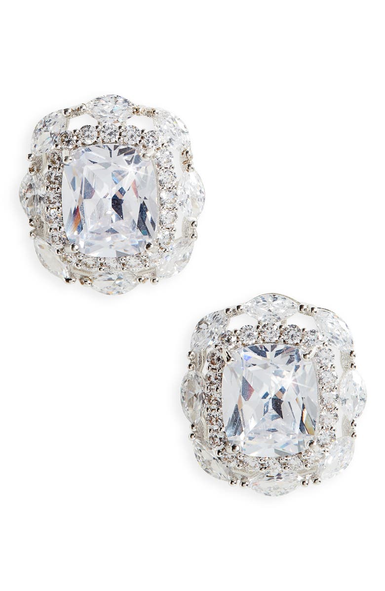 Nina Large Cubic Zirconia Stud Earrings Nordstrom Large Cubic Zirconia Stud Earrings