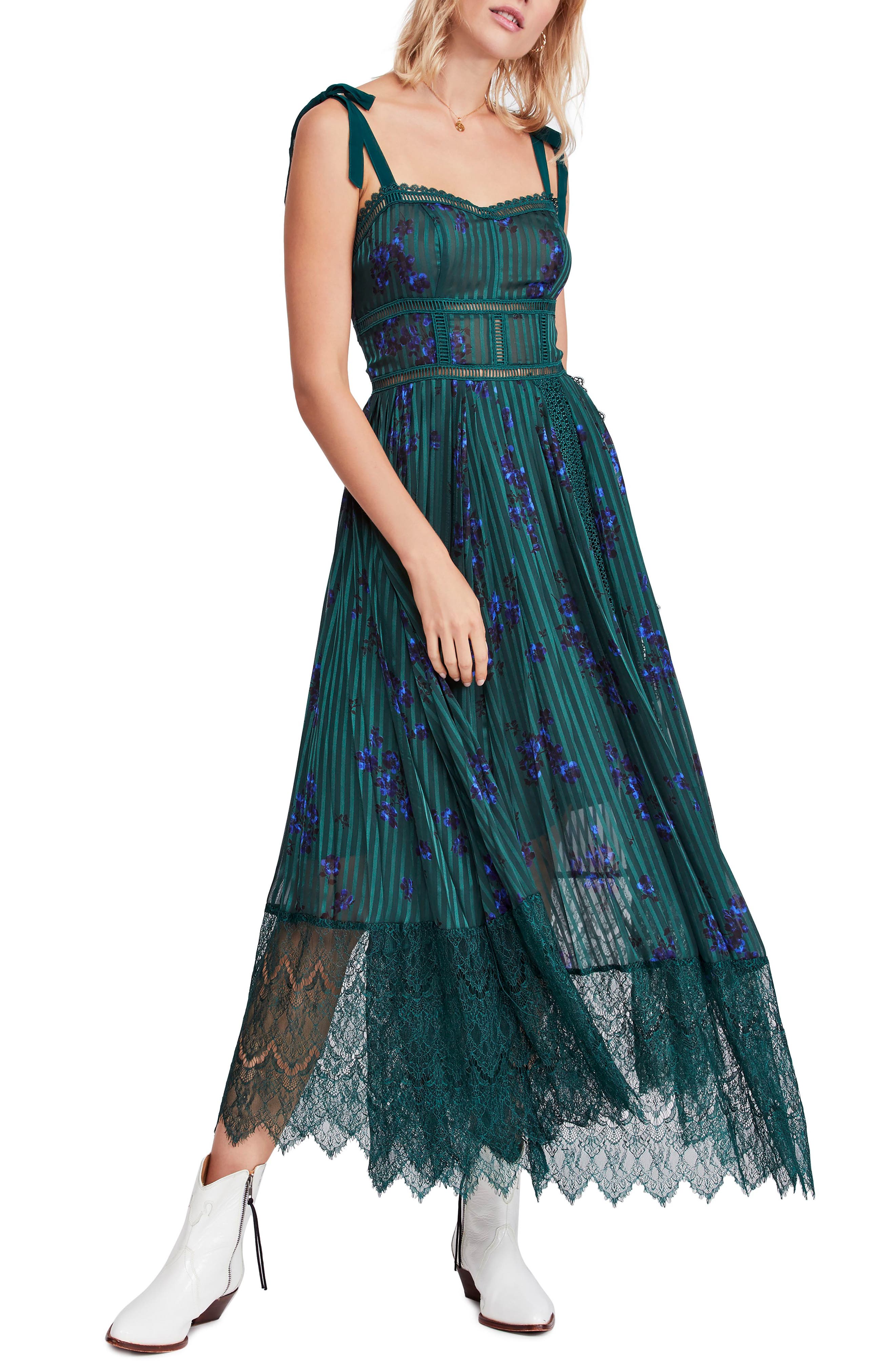 Free People Seven Wonders Maxi Dress, Green