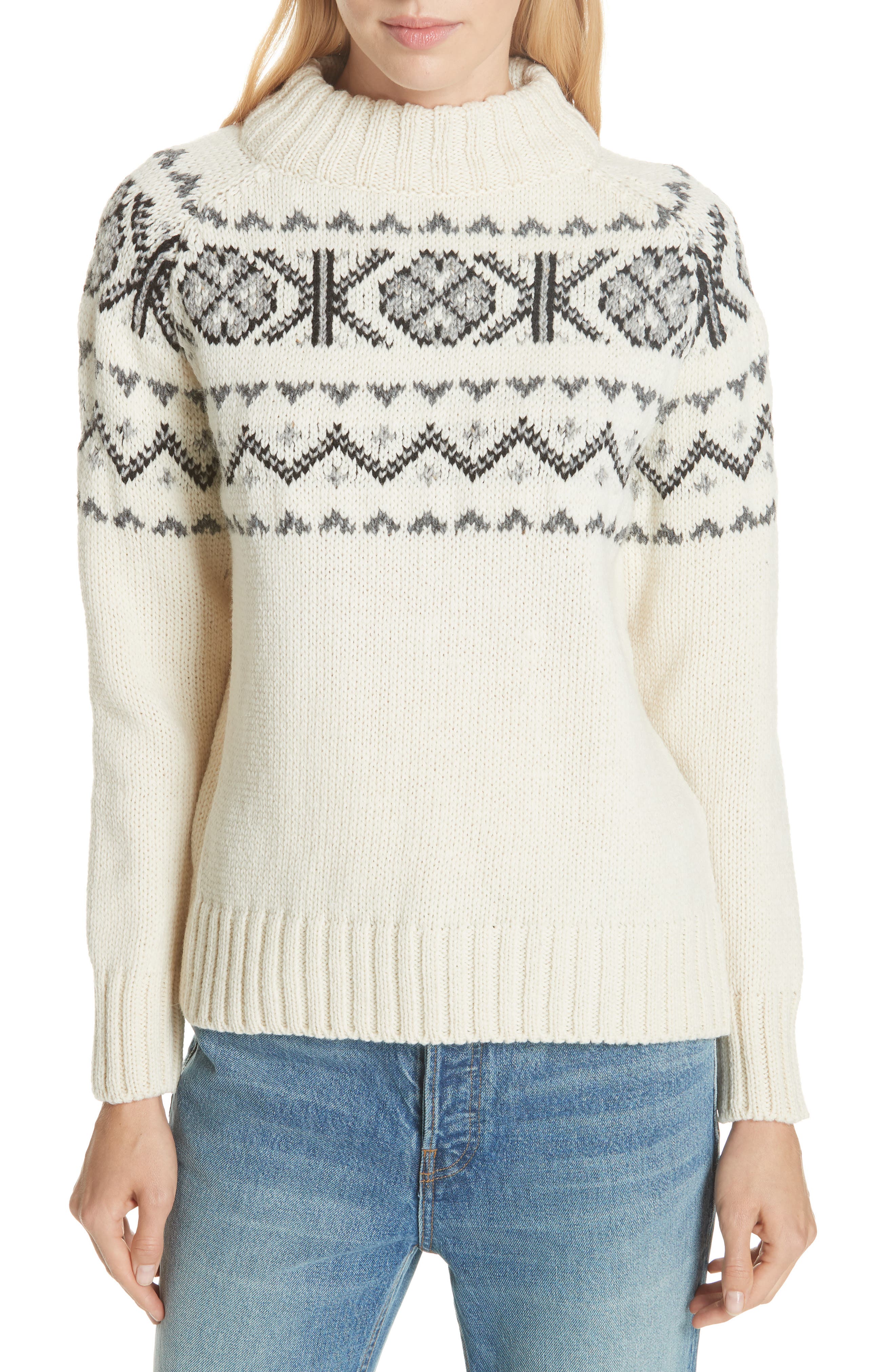 & daughter Malin Fair Isle Wool Sweater