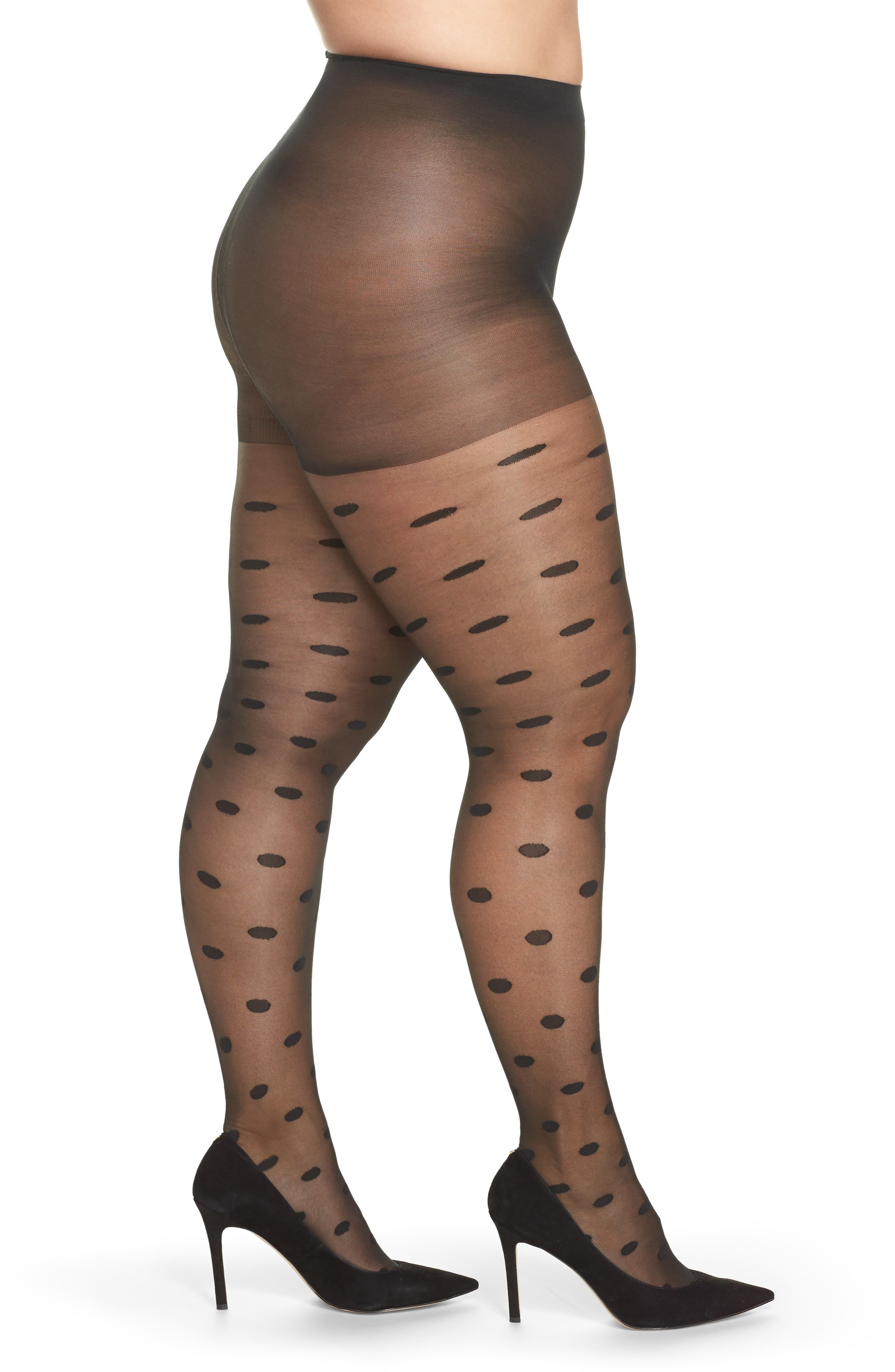 Berkshire Bold Dots Control Top Tights (Plus Size) Nordstrom