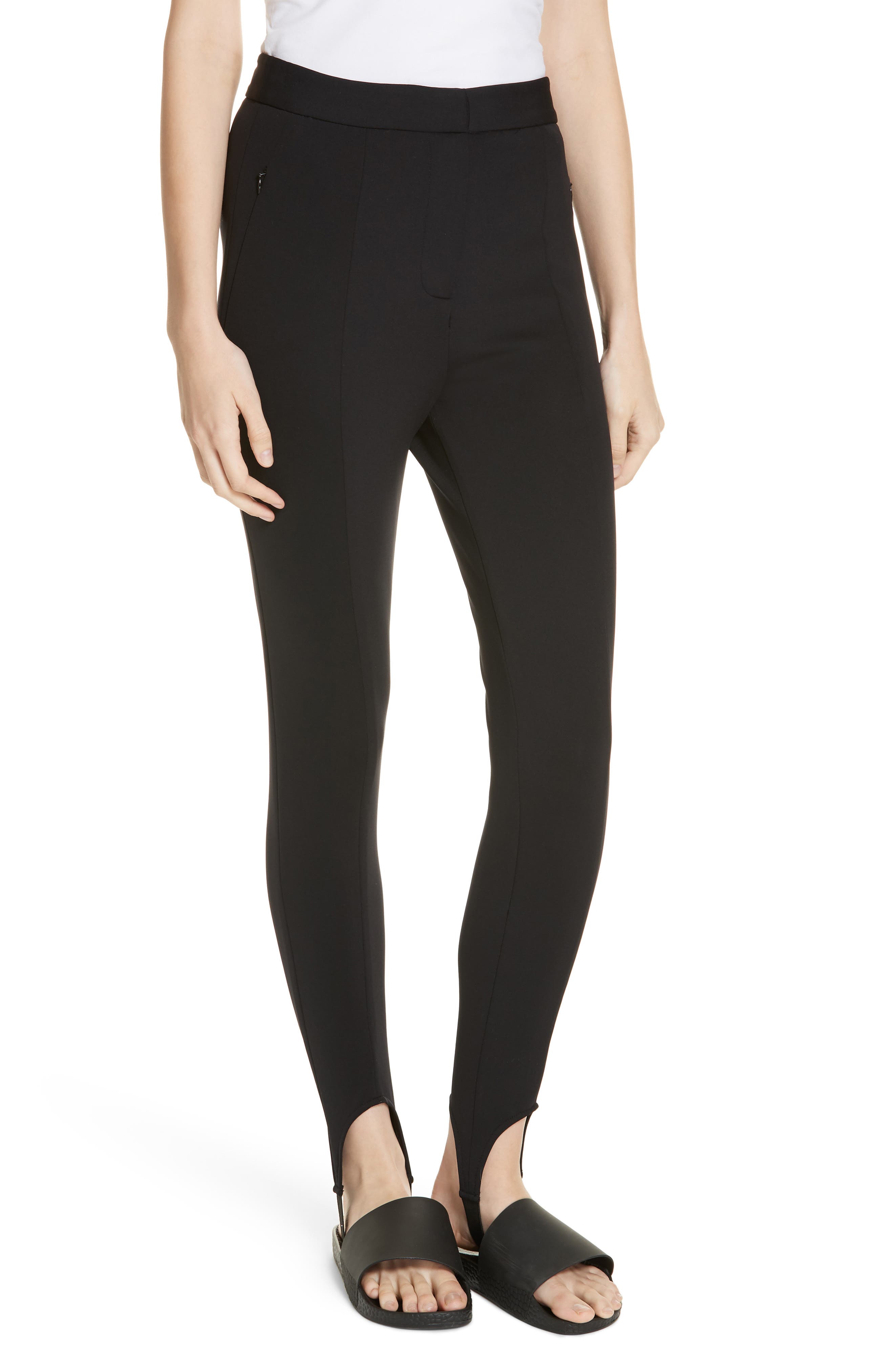 Tibi Stirrup Leggings, Black