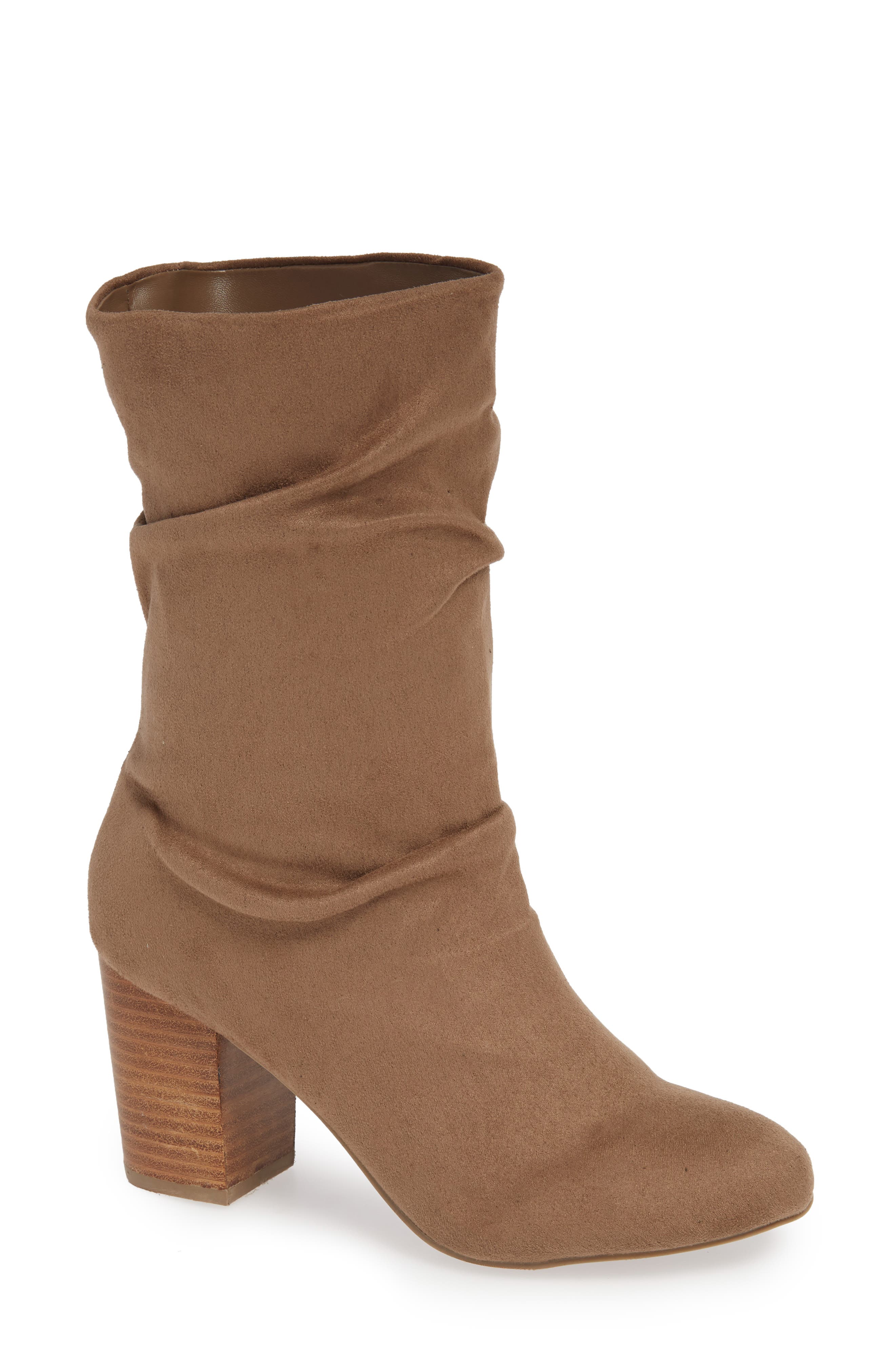 Mia Steffani Slouchy Pull-On Bootie- Brown