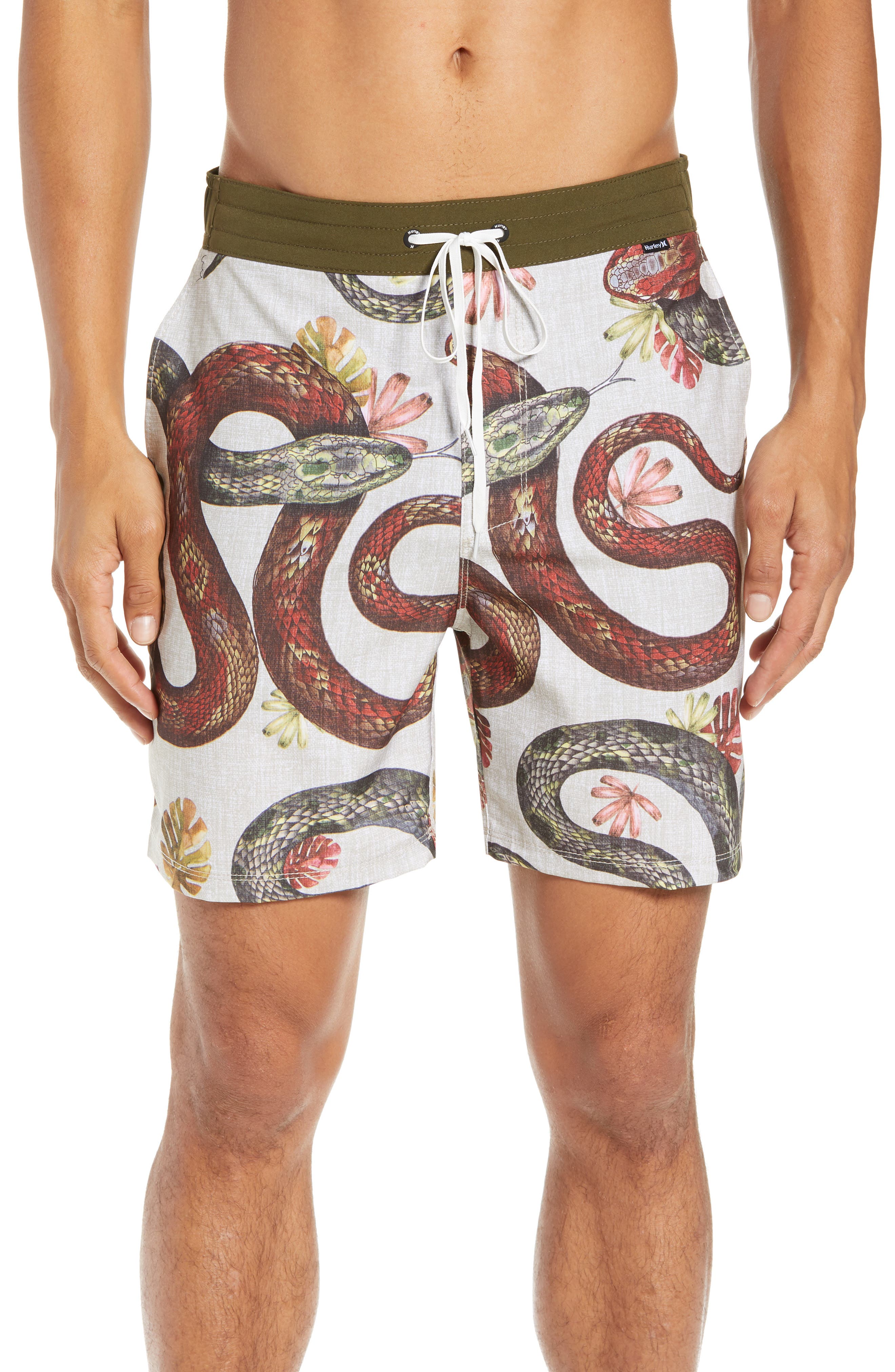 Hurley Tread Lightly Volley Swim Trunks, Beige