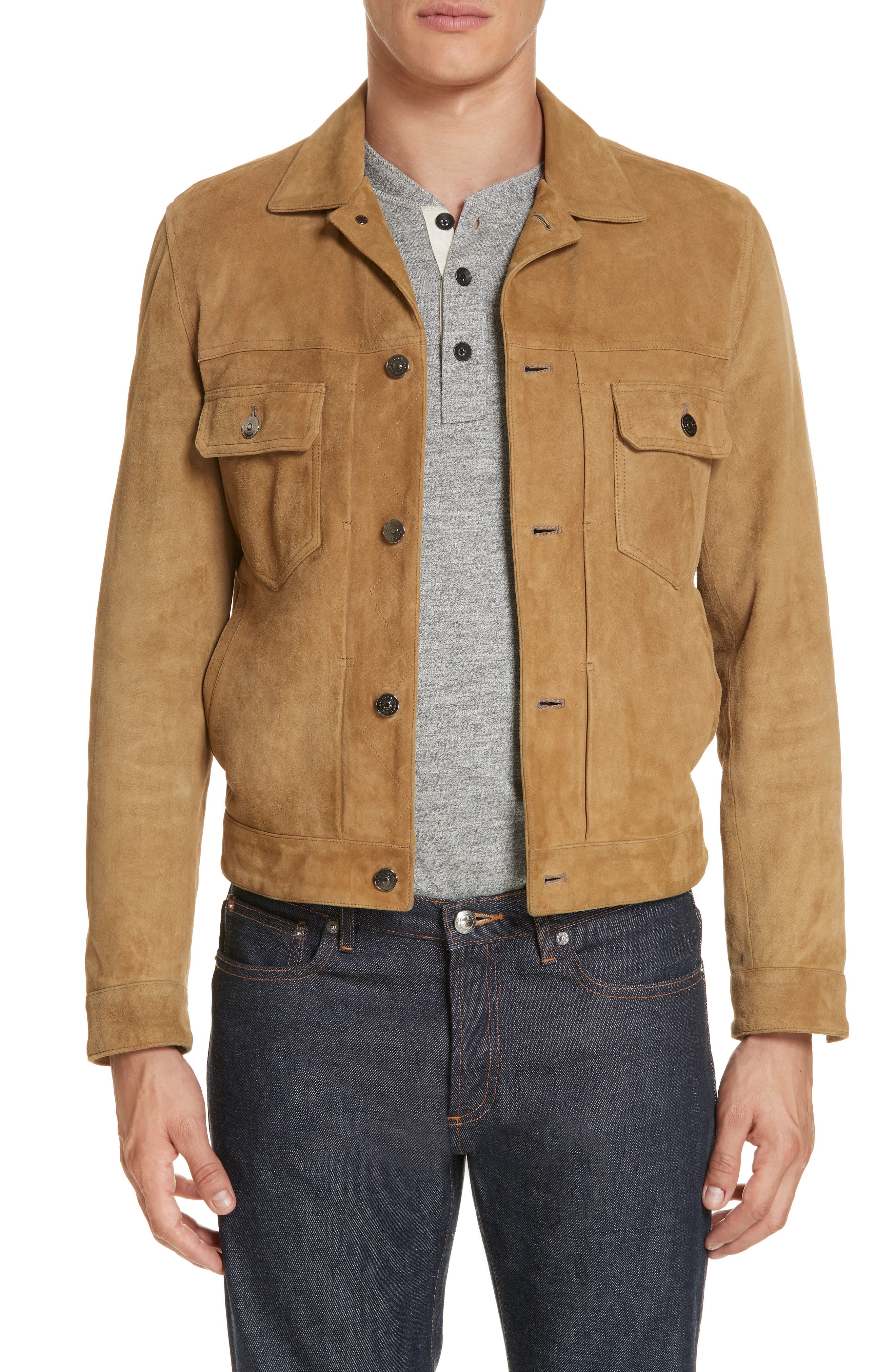 Eidos Suede Western Jacket, Brown