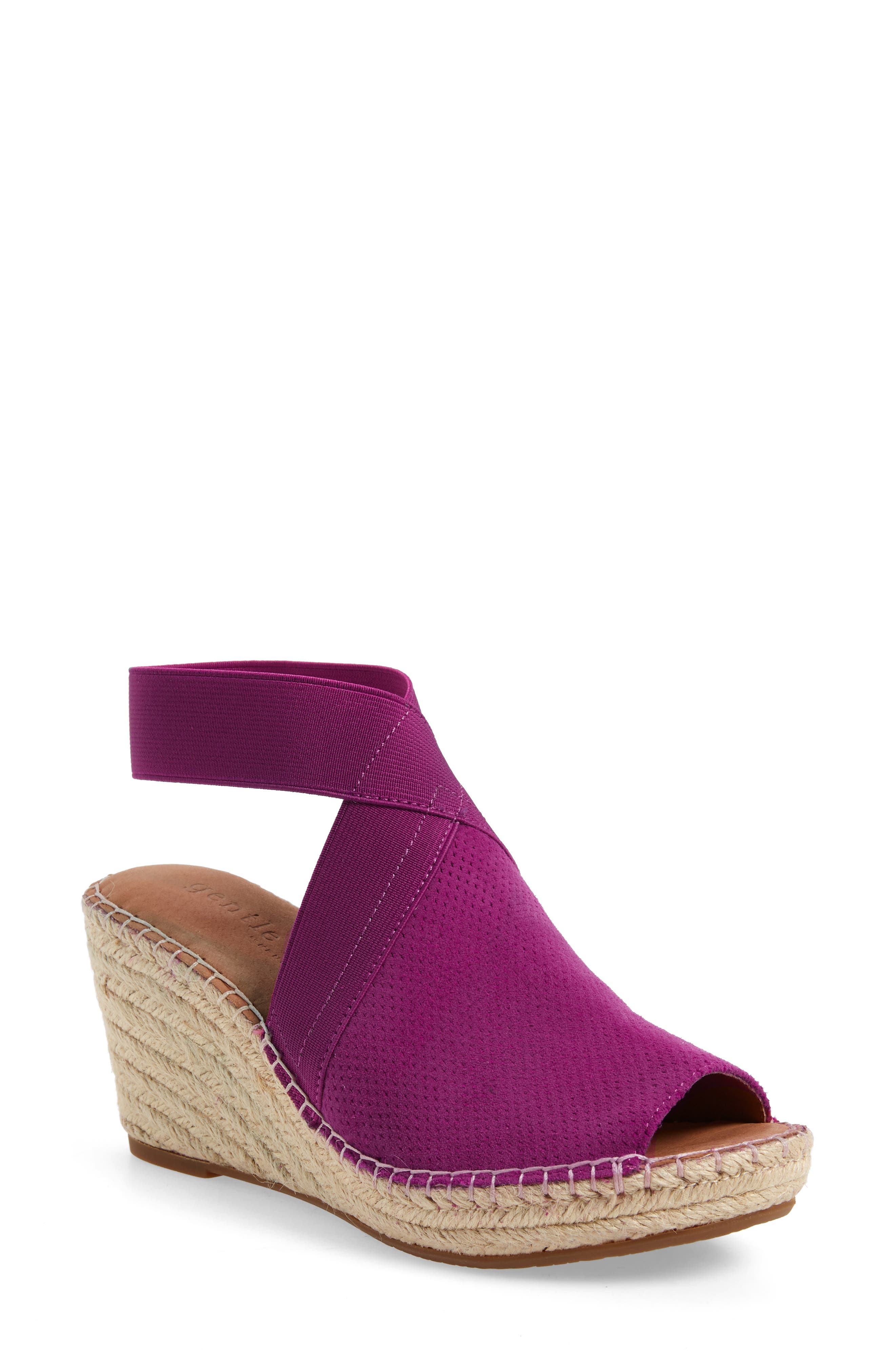 GENTLE SOULS SIGNATURE Gentle Souls by Kenneth Cole Colleen Espadrille Wedge, Main, color, MAGENTA SUEDE