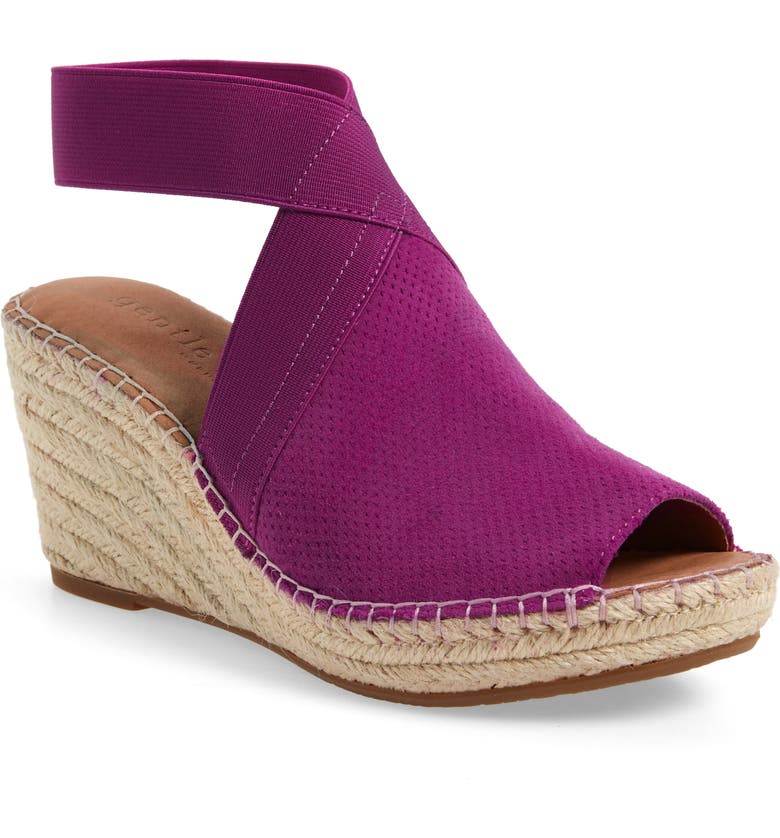 GENTLE SOULS SIGNATURE Gentle Souls by Kenneth Cole Colleen Espadrille Wedge, Main, color, MAGENTA SUEDE