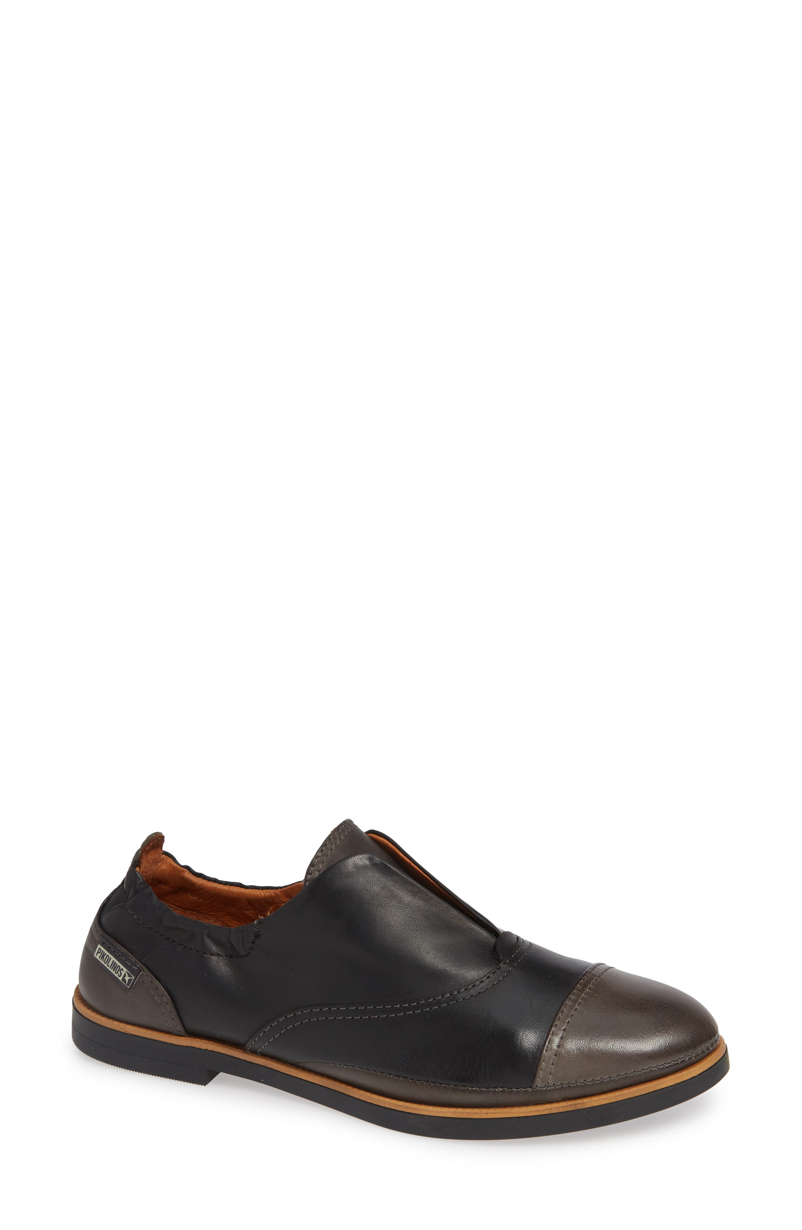 Pikolinos Santorini Colorblock Laceless Oxford, Black