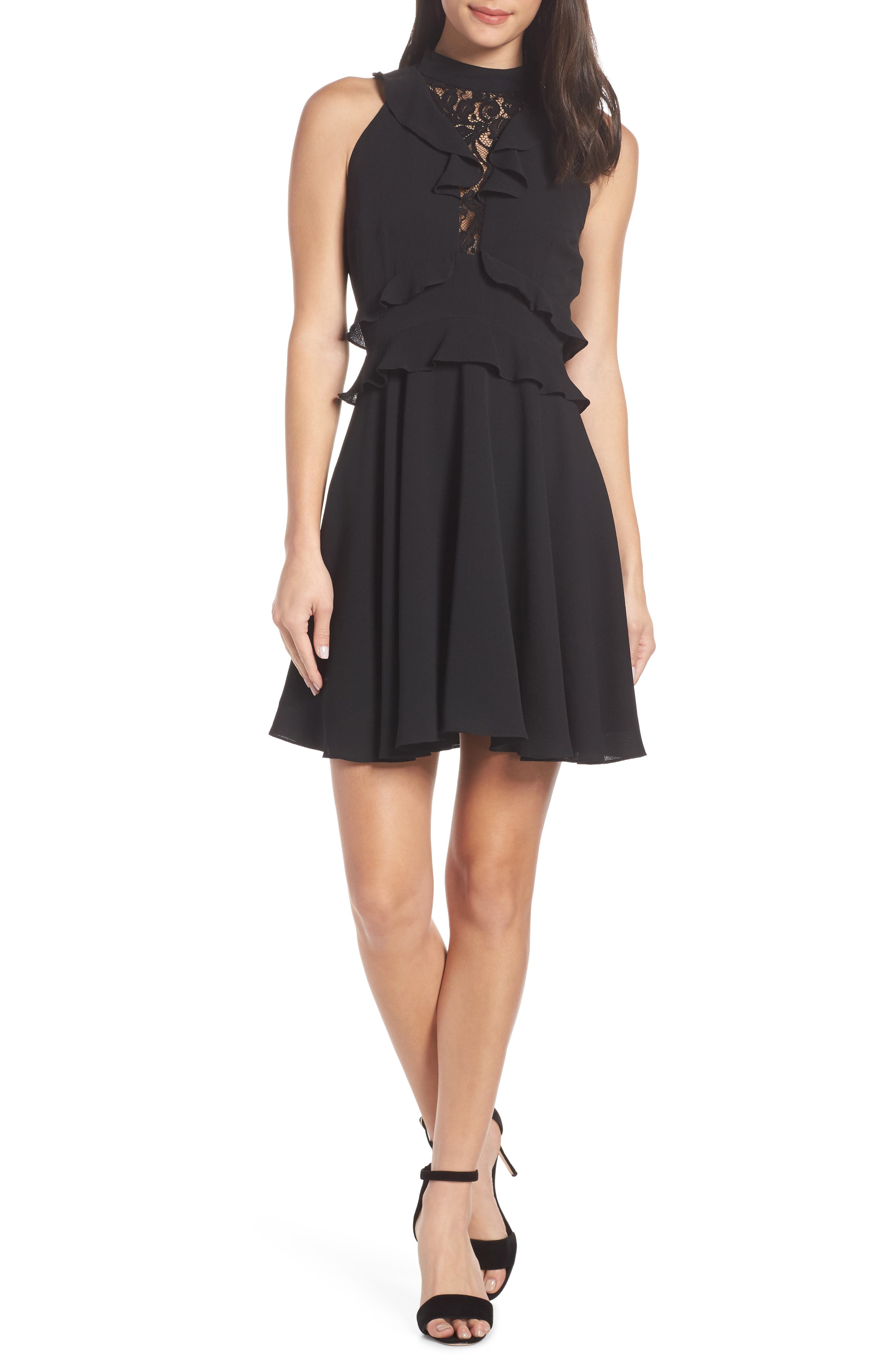 Bb Dakota Ruffle Crepe Dress