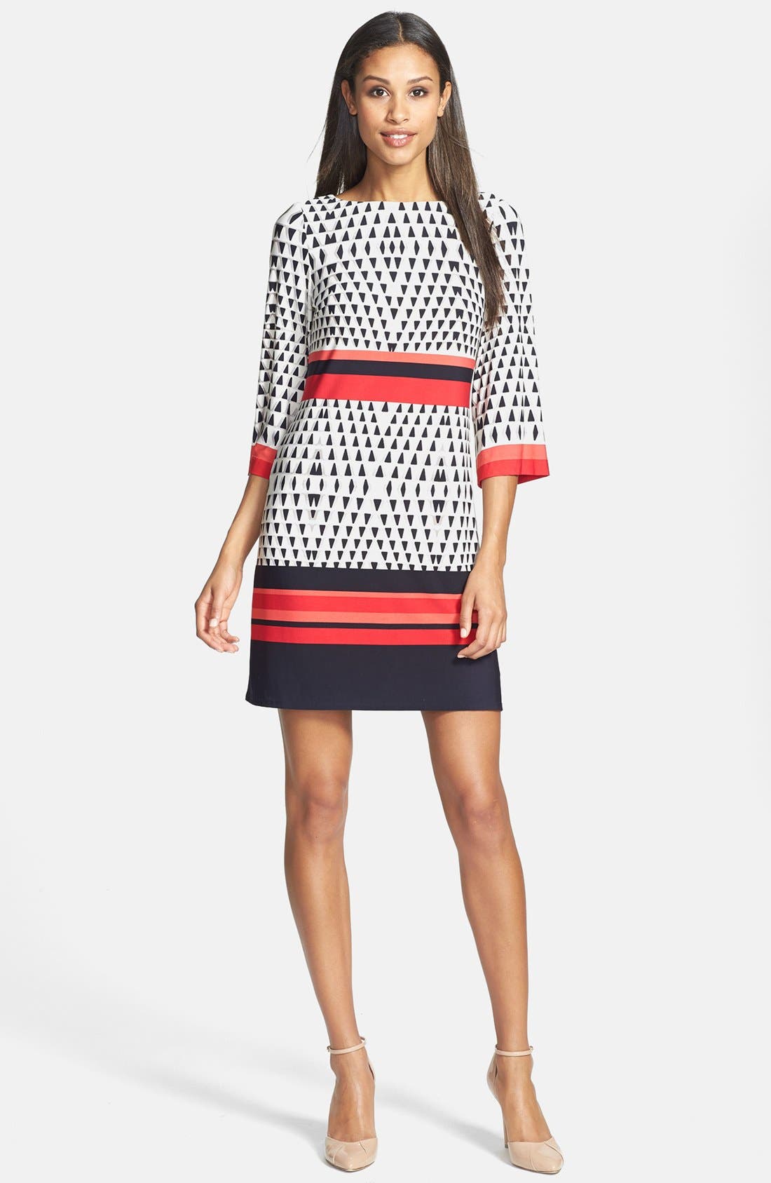 Eliza J Print Stretch Jersey Sheath Dress | Nordstrom