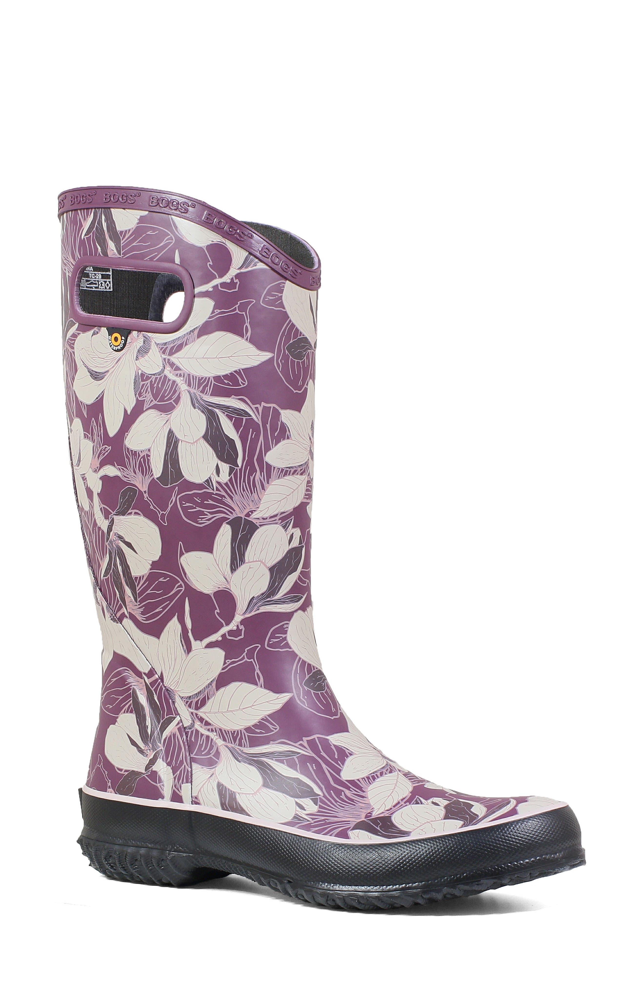 Bogs Classic Tall Waterproof Rain Boot, Purple