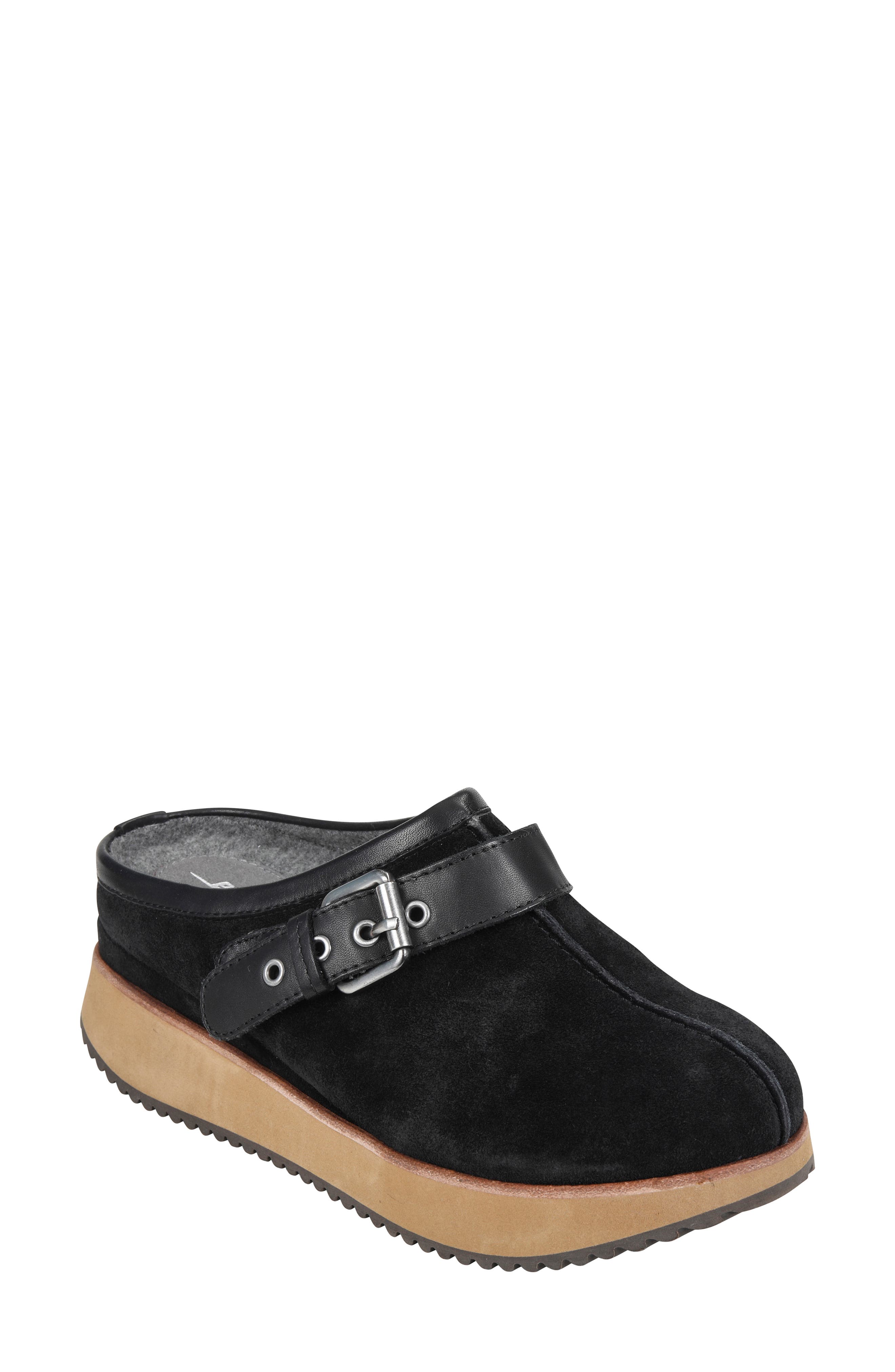 Earth Lyra Buckle Clog, Black