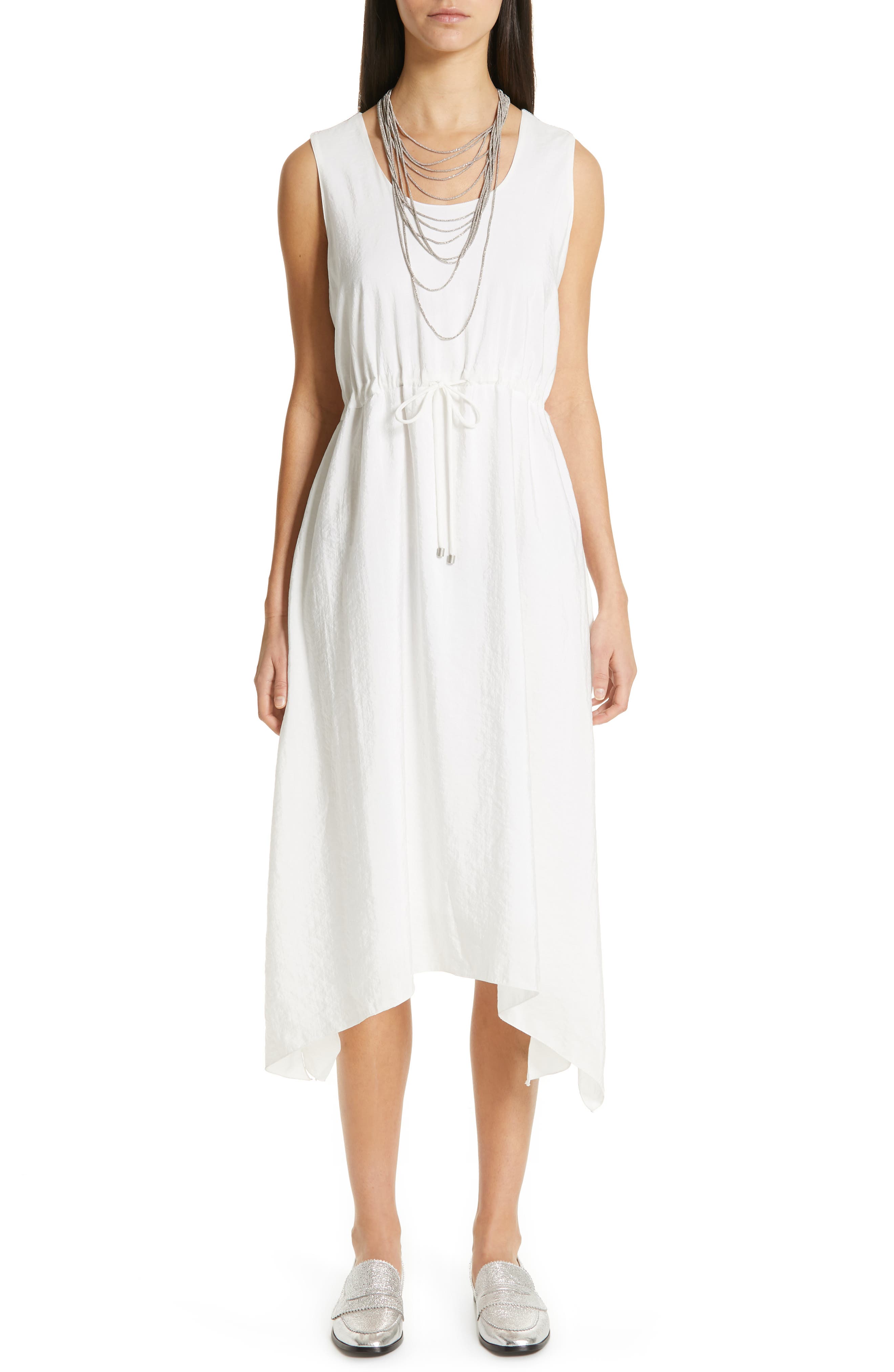 Fabiana Filippi Silk Blend Poplin Dress, 50 IT - White