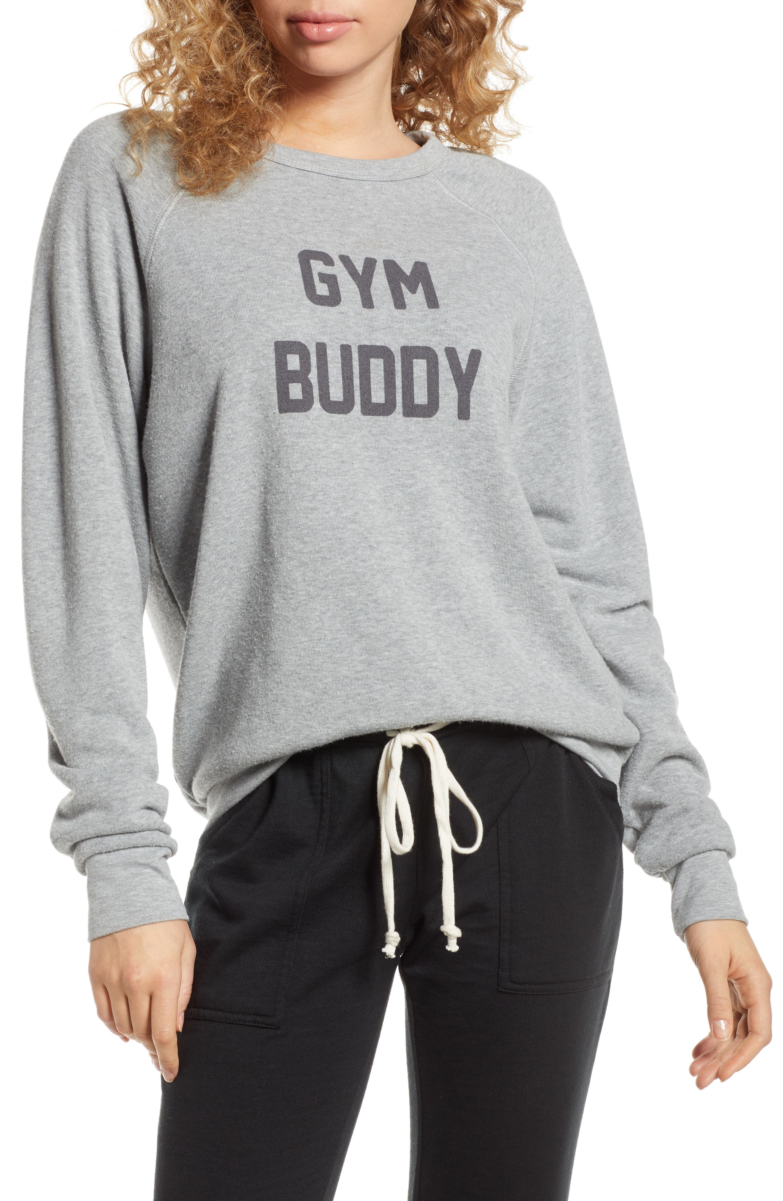 Project Social T Gym Buddy/drinking Buddy Reversible Sweatshirt, Grey