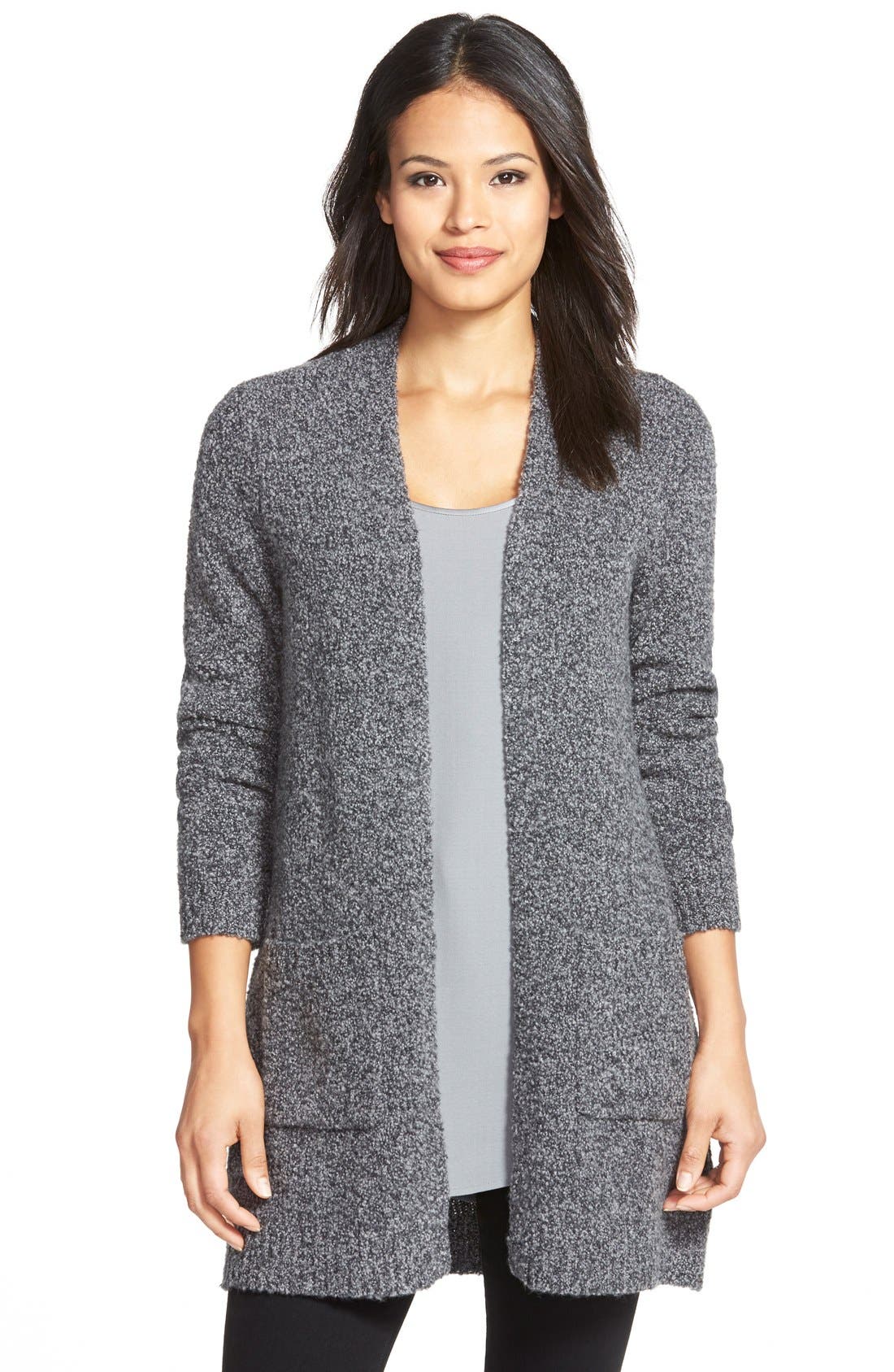 Eileen Fisher Long Merino Wool Blend Cardigan (Regular & Petite