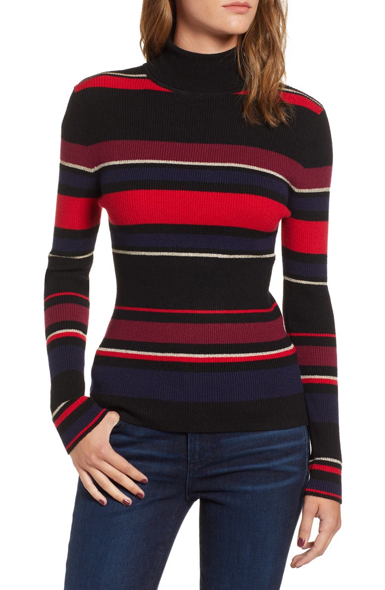 cupcakes and cashmere Stripe Turtleneck | Nordstrom