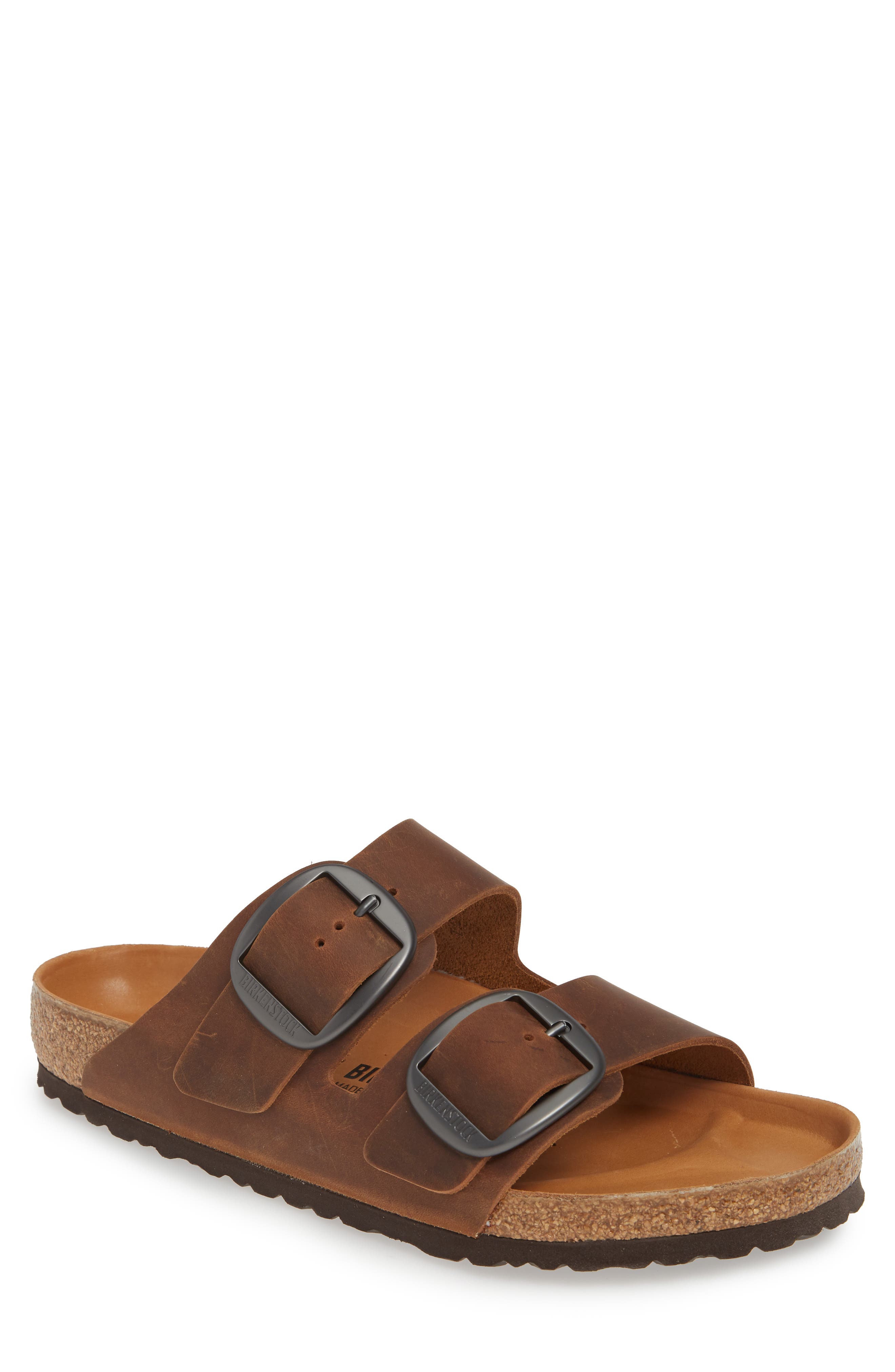 Birkenstock Arizona Big Buckle Slide Sandal,9.5 - Brown
