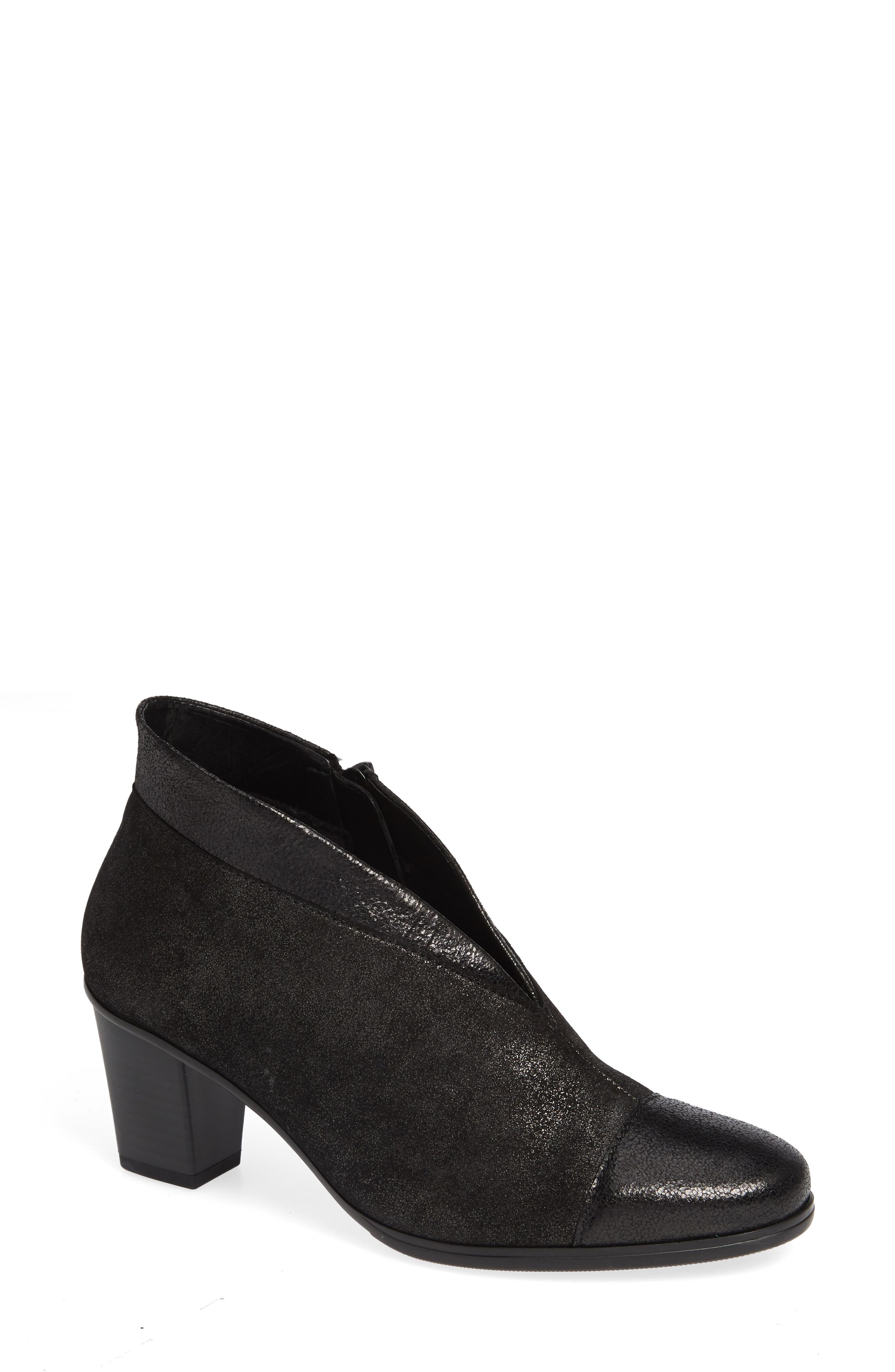 Gabor Cap Toe Bootie, Black