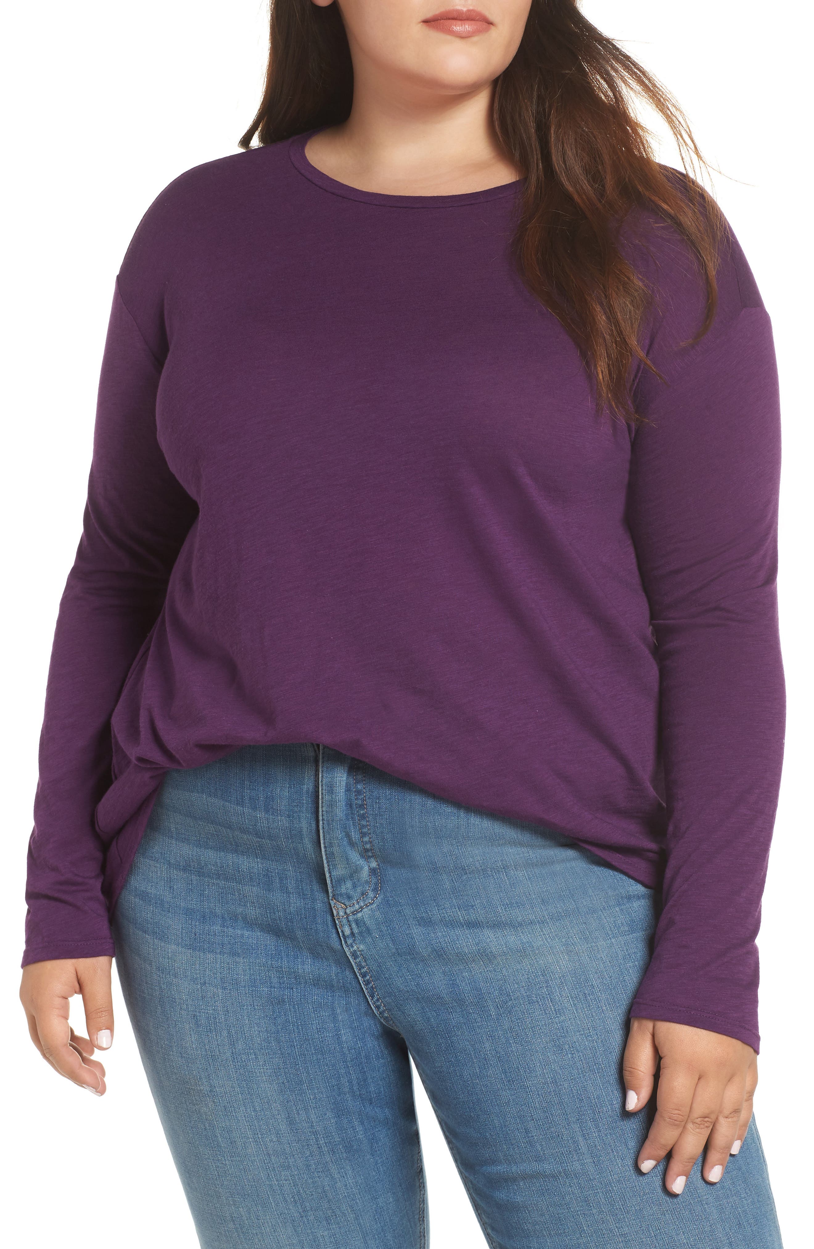Plus Size Caslon Tunic Tee, Purple