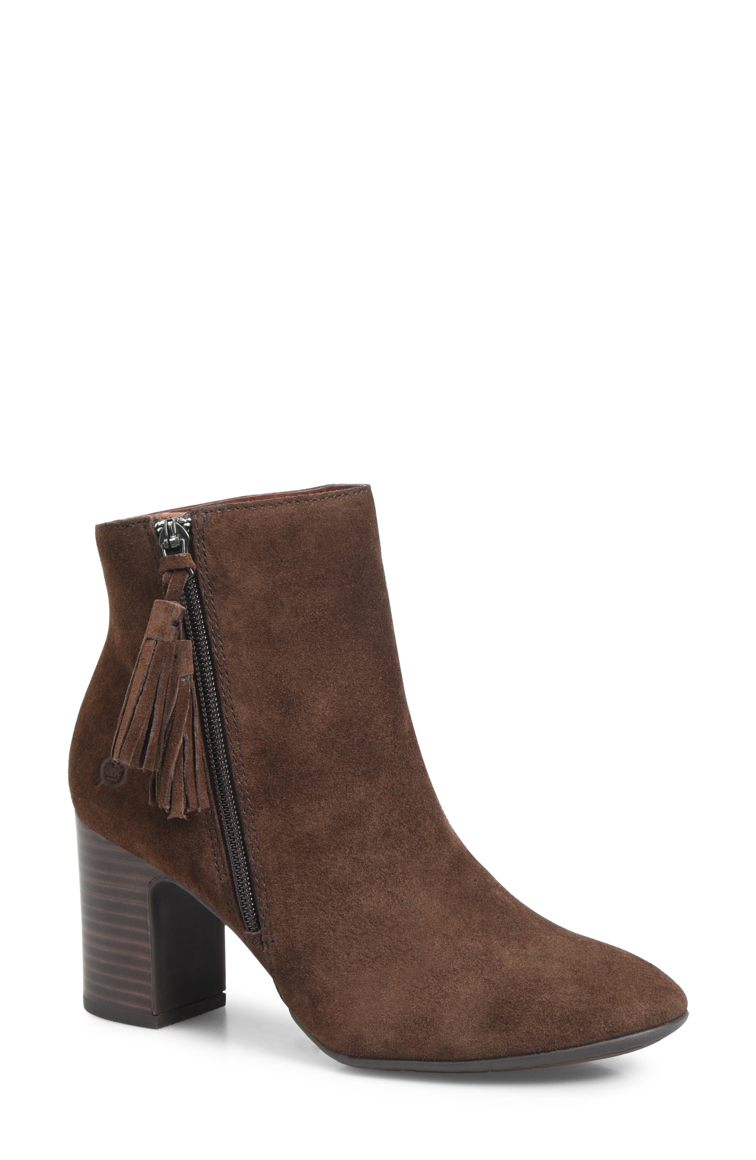 B?rn Michie Block Heel Bootie- Brown