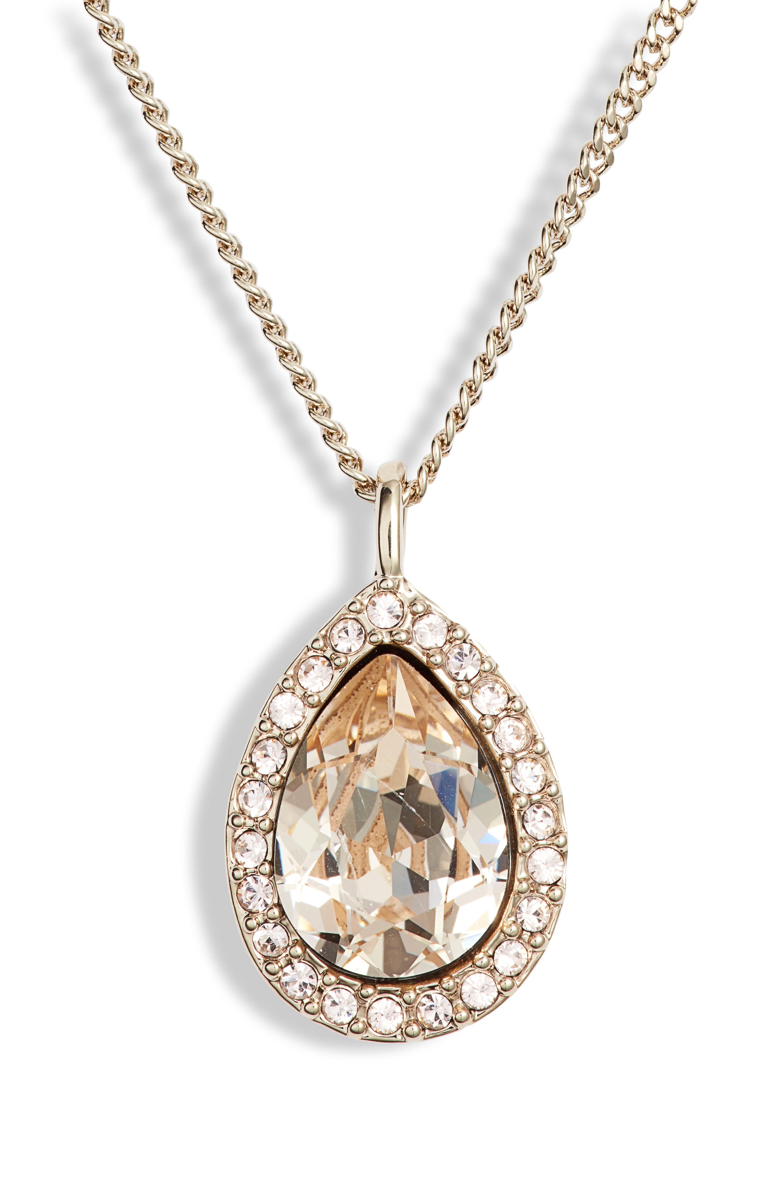 Givenchy Pavé Pear Pendant Necklace Nordstrom