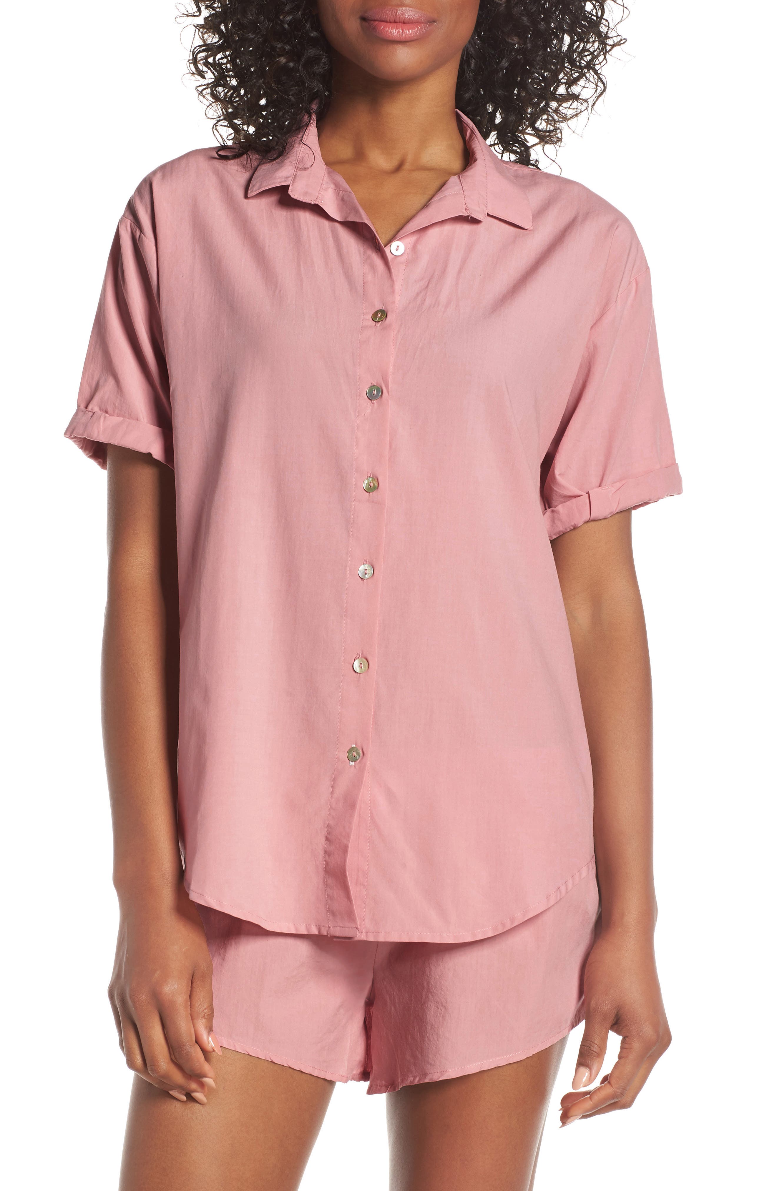 Papinelle Whale Beach Pajama Top, Pink