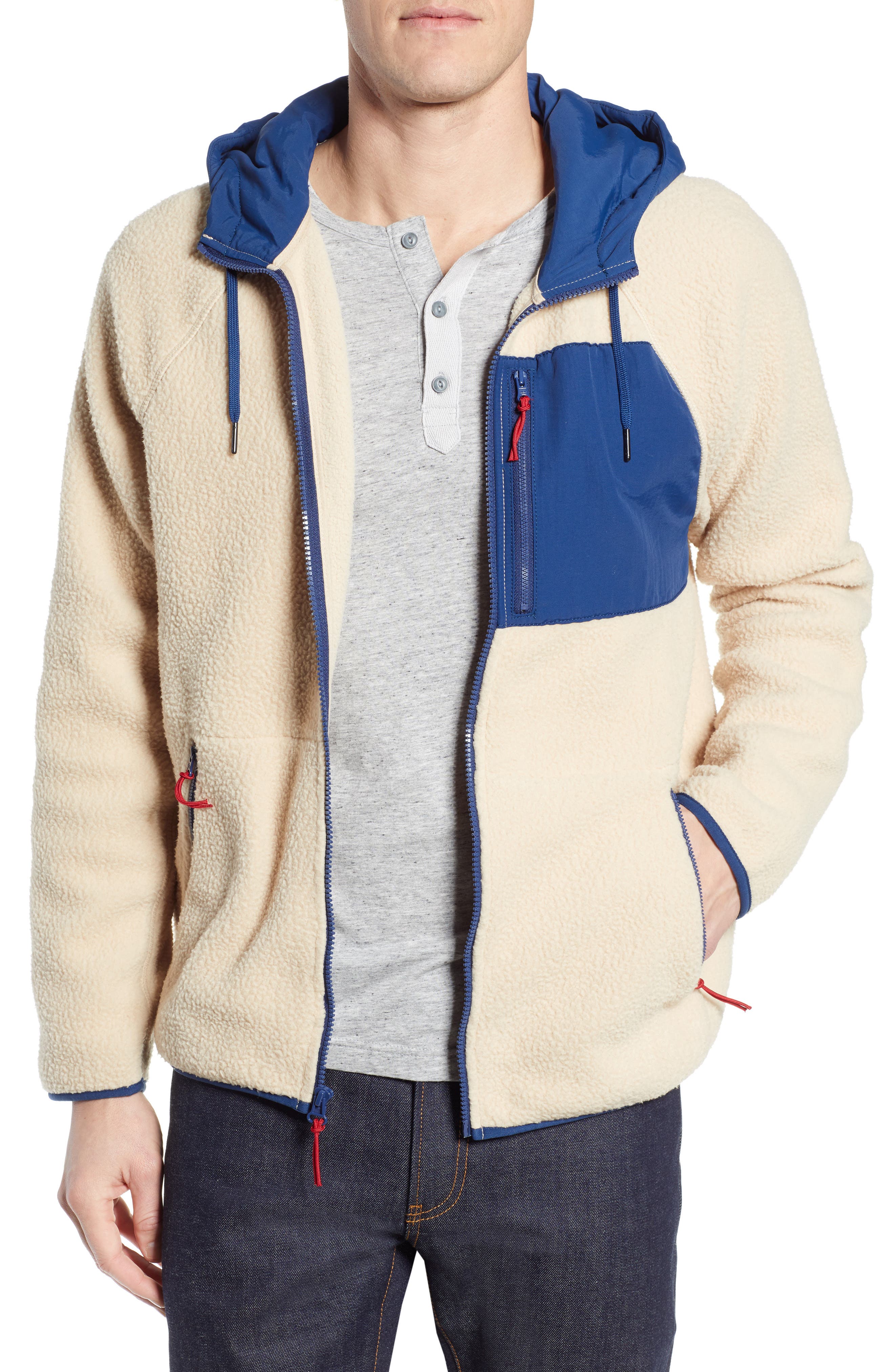 J.crew Classic Fit Hooded Fleece Jacket