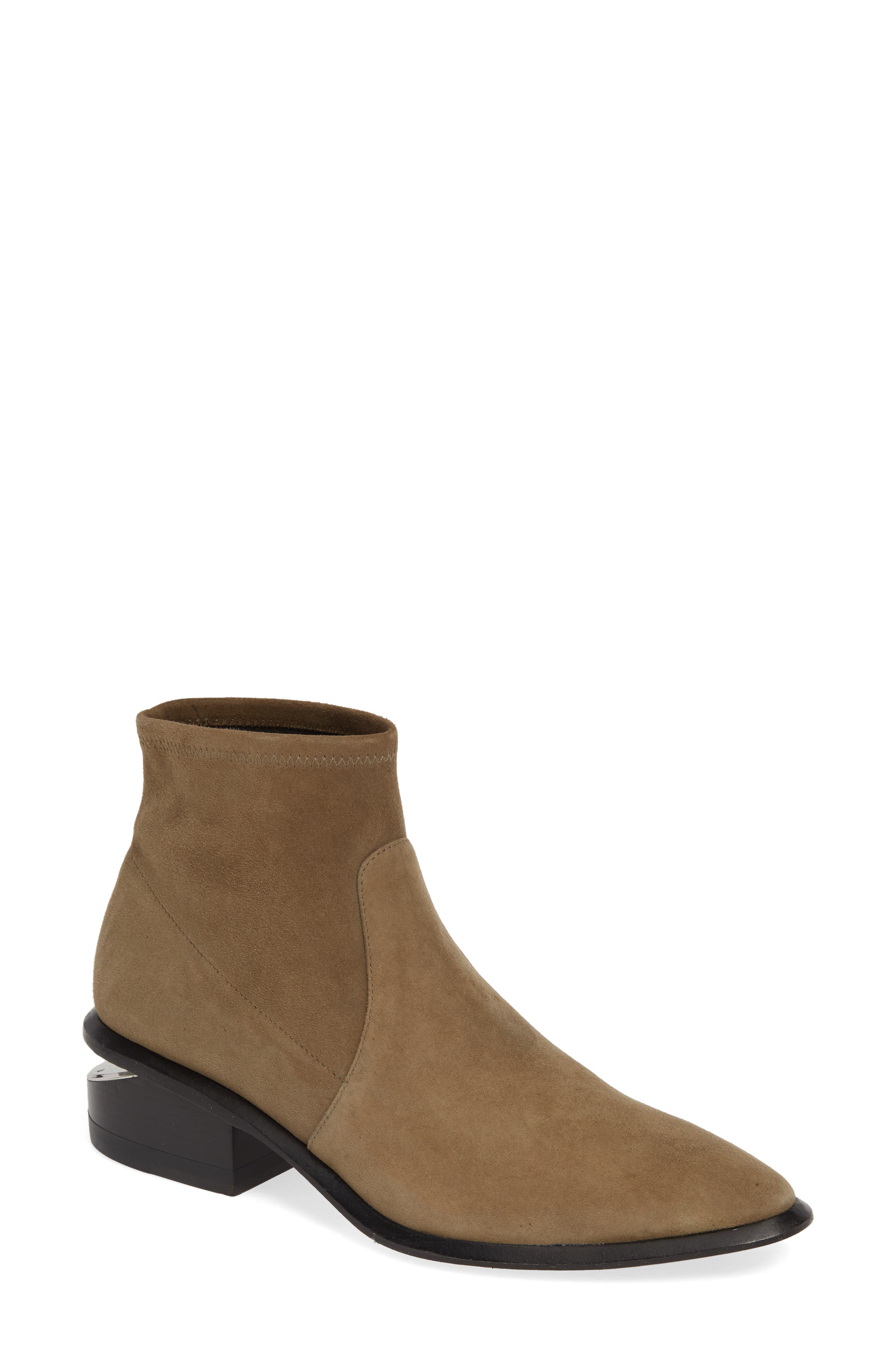 Alexander Wang Kori Block Heel Bootie, Beige