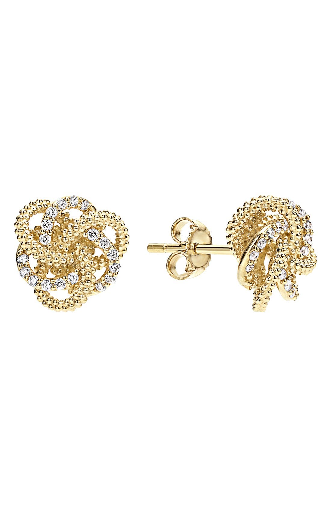 LAGOS 'Love Knot' Diamond Stud Earrings Nordstrom