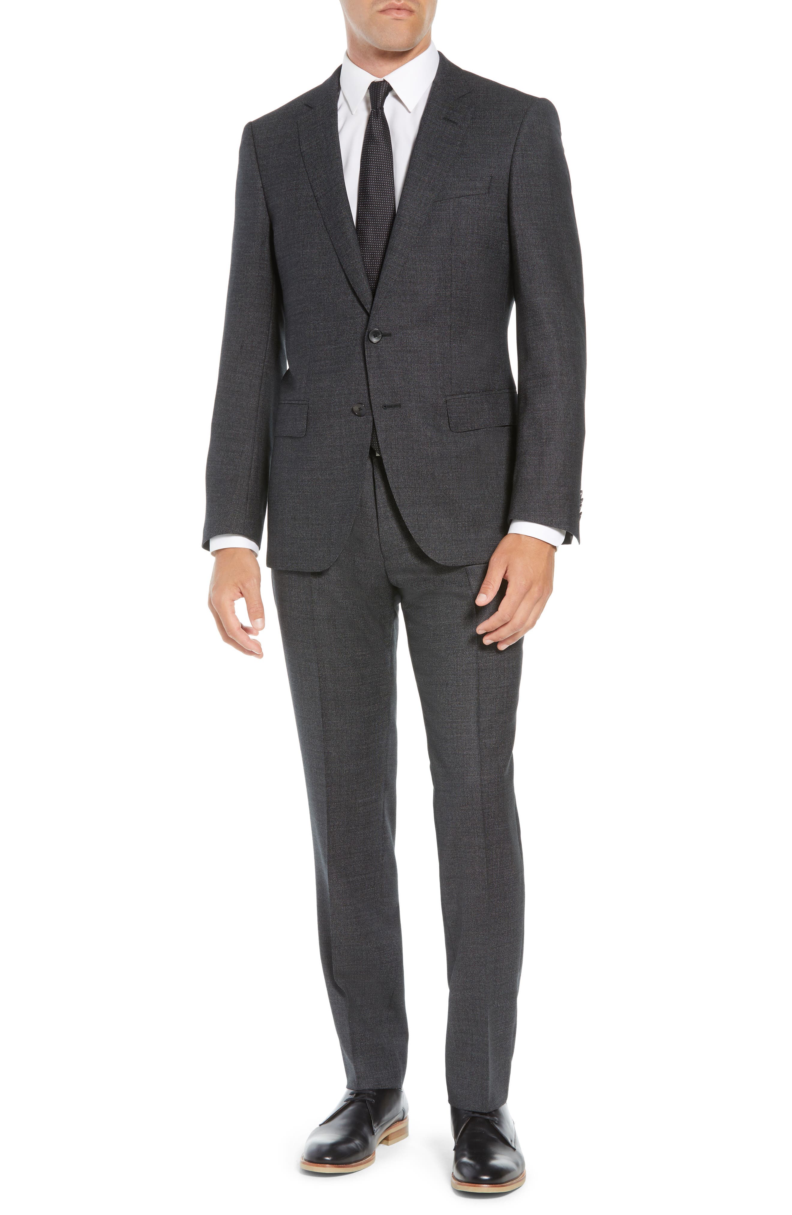 BOSS Huge/Genius Trim Fit Solid Wool Suit Nordstrom